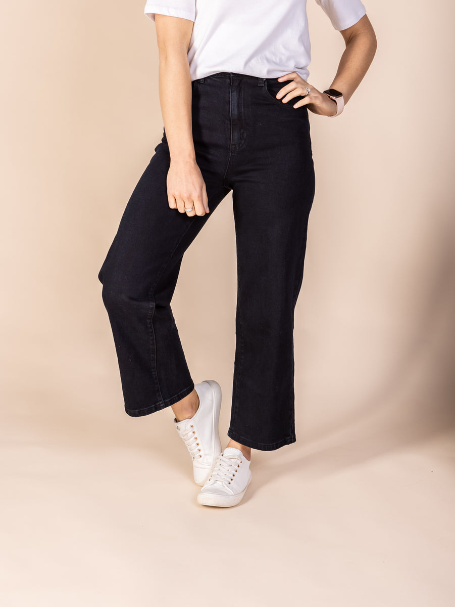 EMMA Wide Leg Jean - Dark Denim