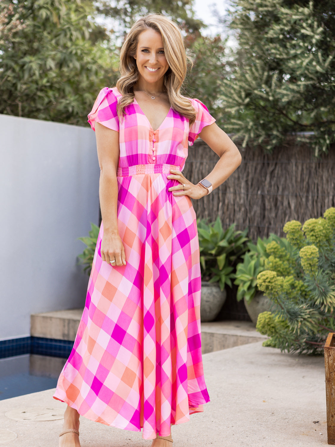Anya Maxi Dress - Pink Multi