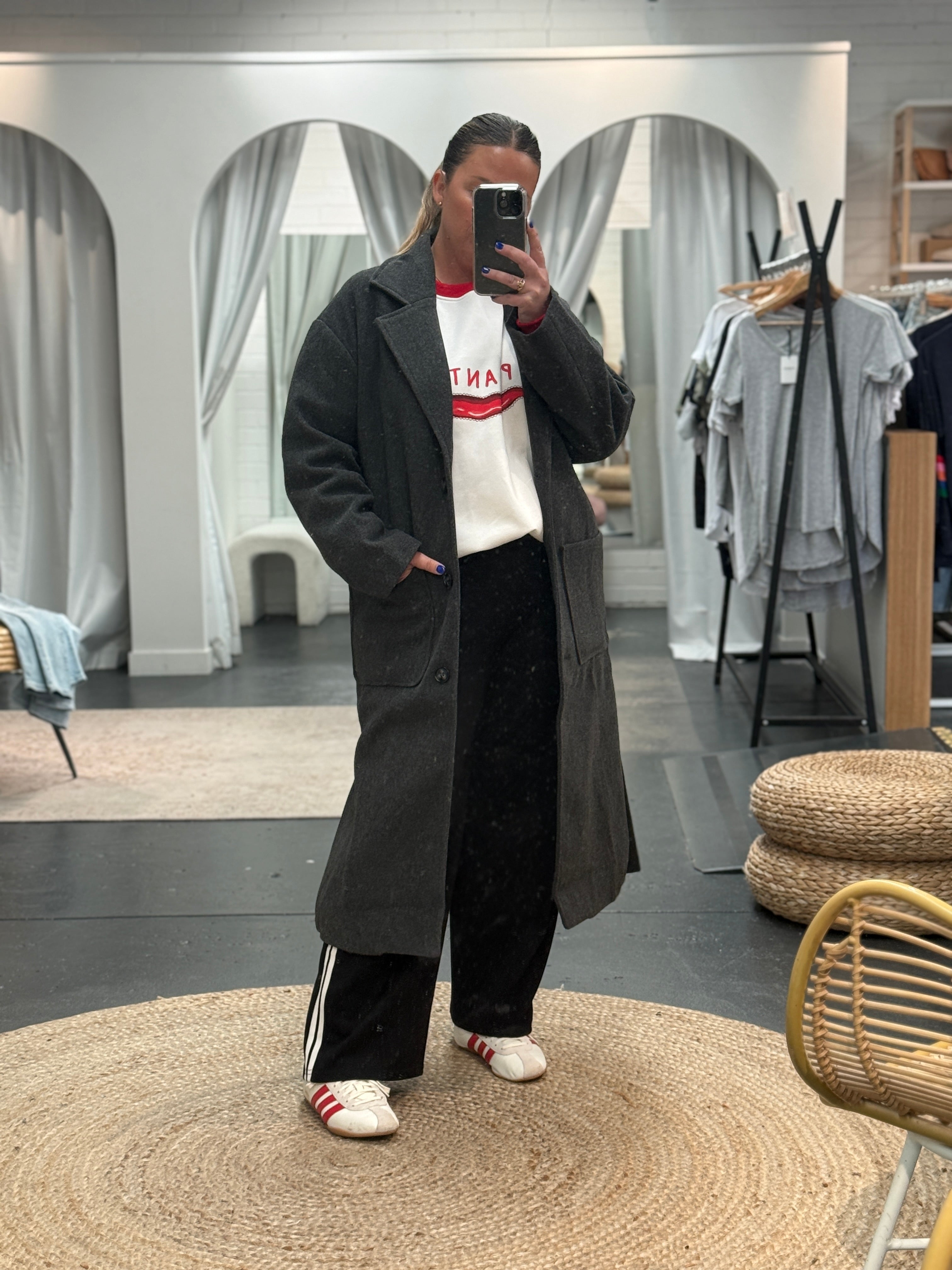 Dion Coat - Charcoal
