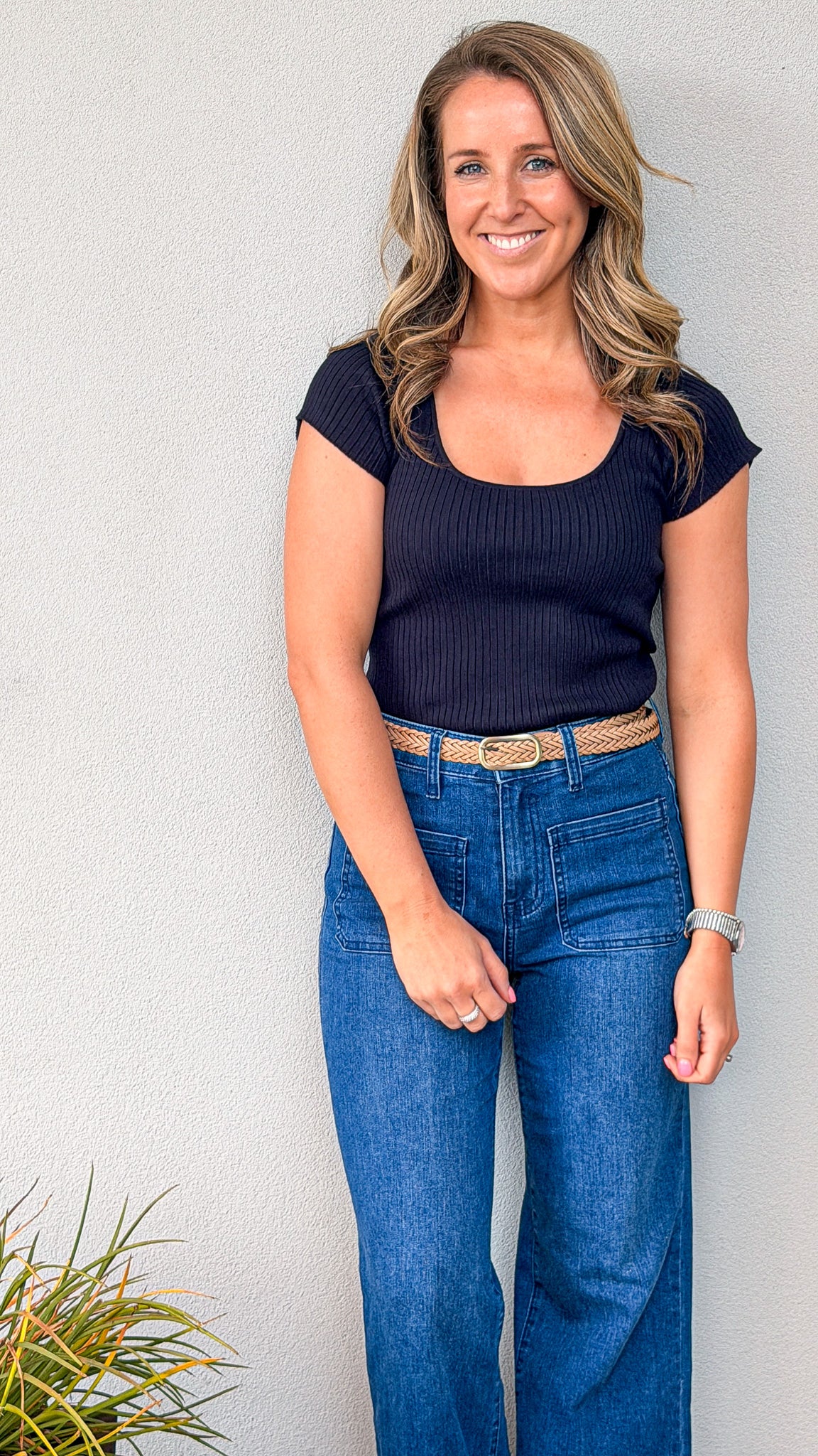 Adele Knit T-Shirt - Navy