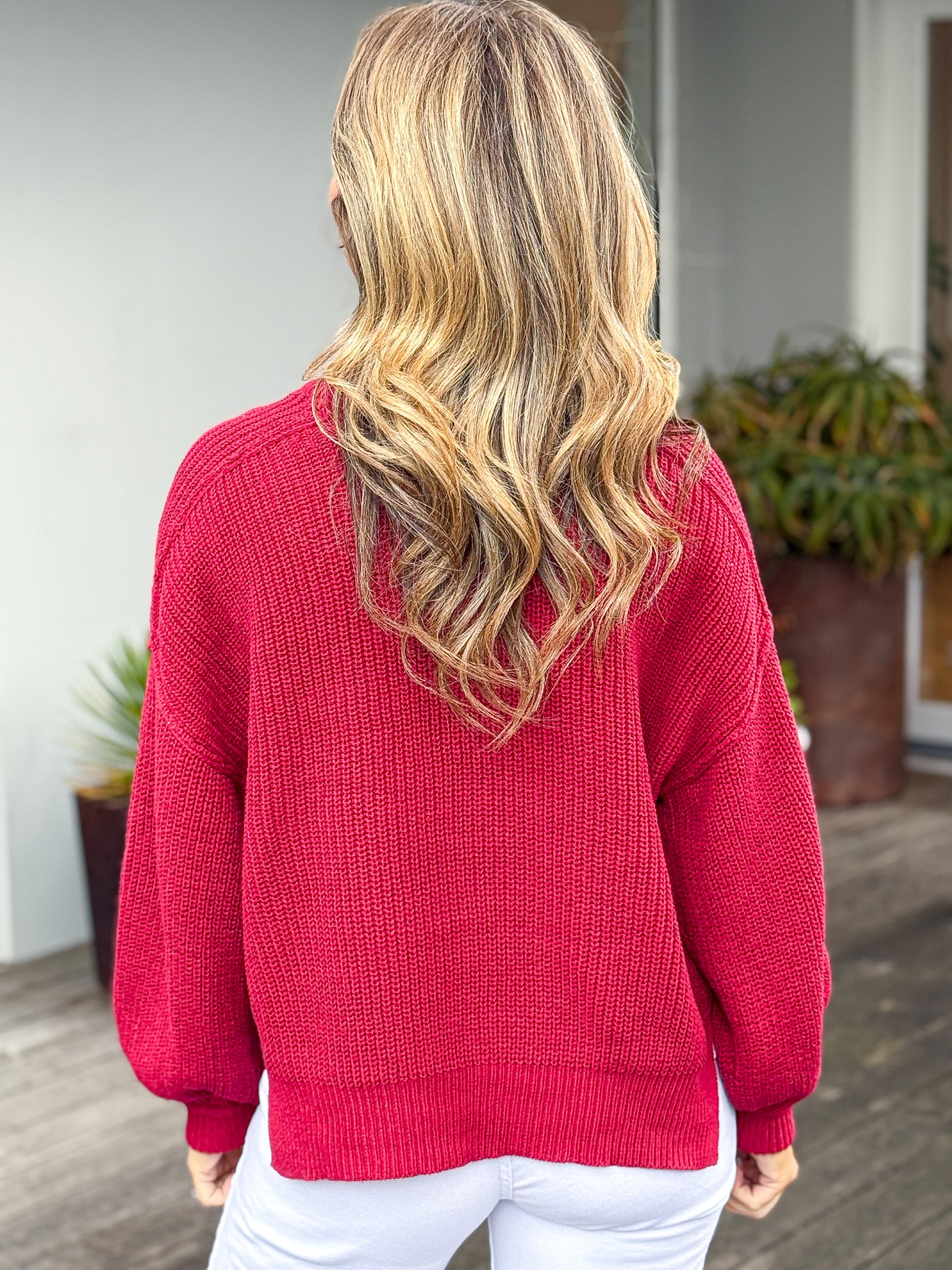 Aidie Knit - Burgundy