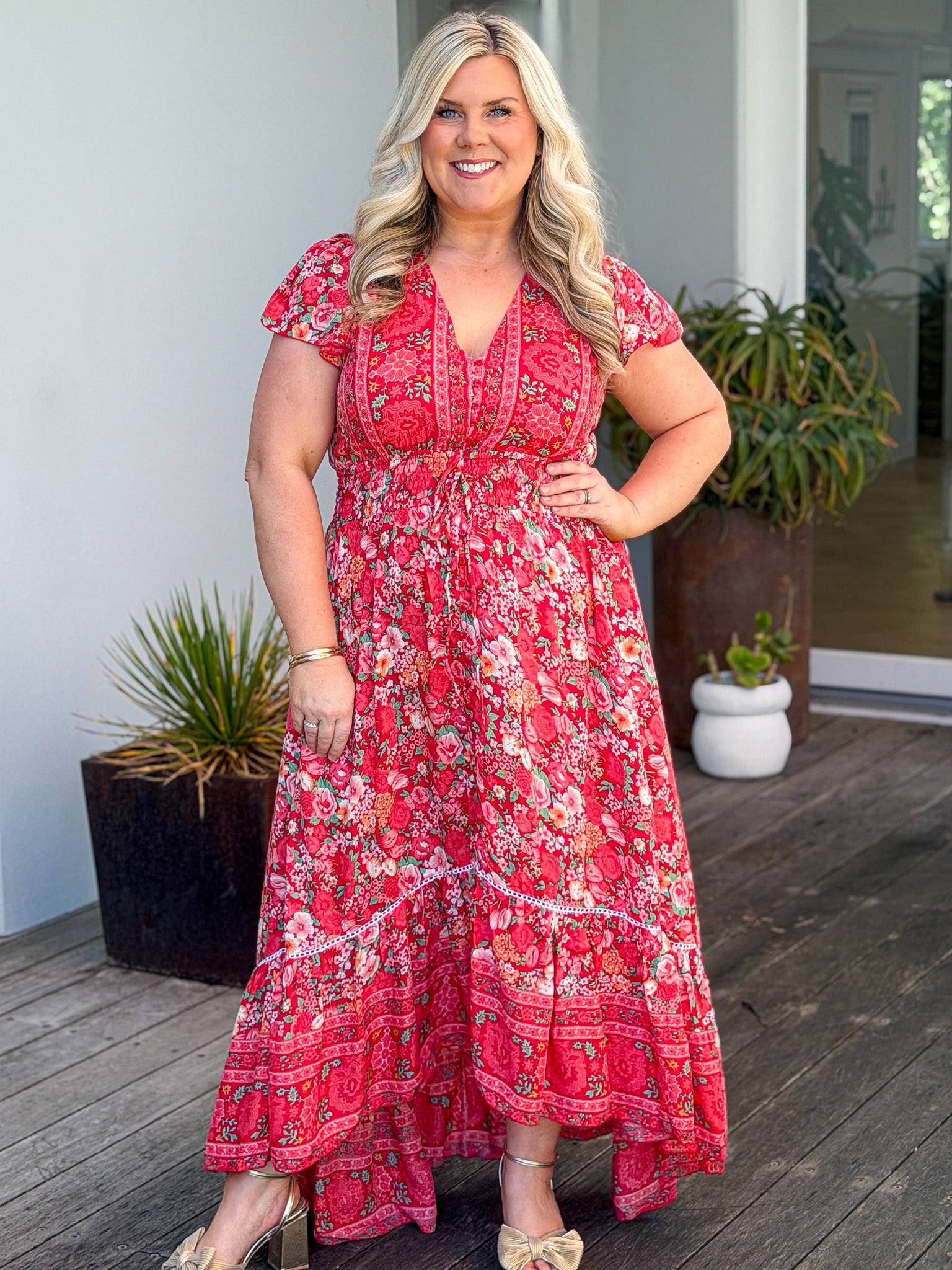 Aurelia Maxi Dress - Red