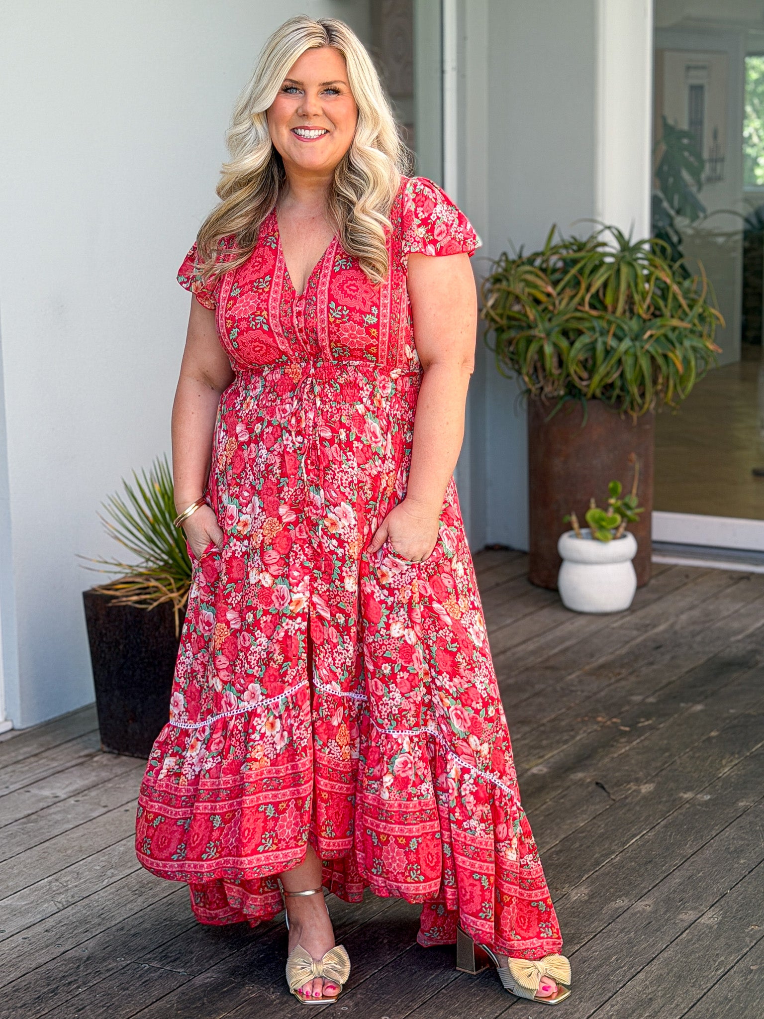 Aurelia Maxi Dress - Red