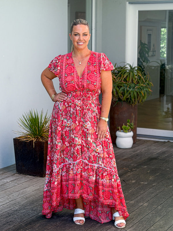 Aurelia Maxi Dress - Red