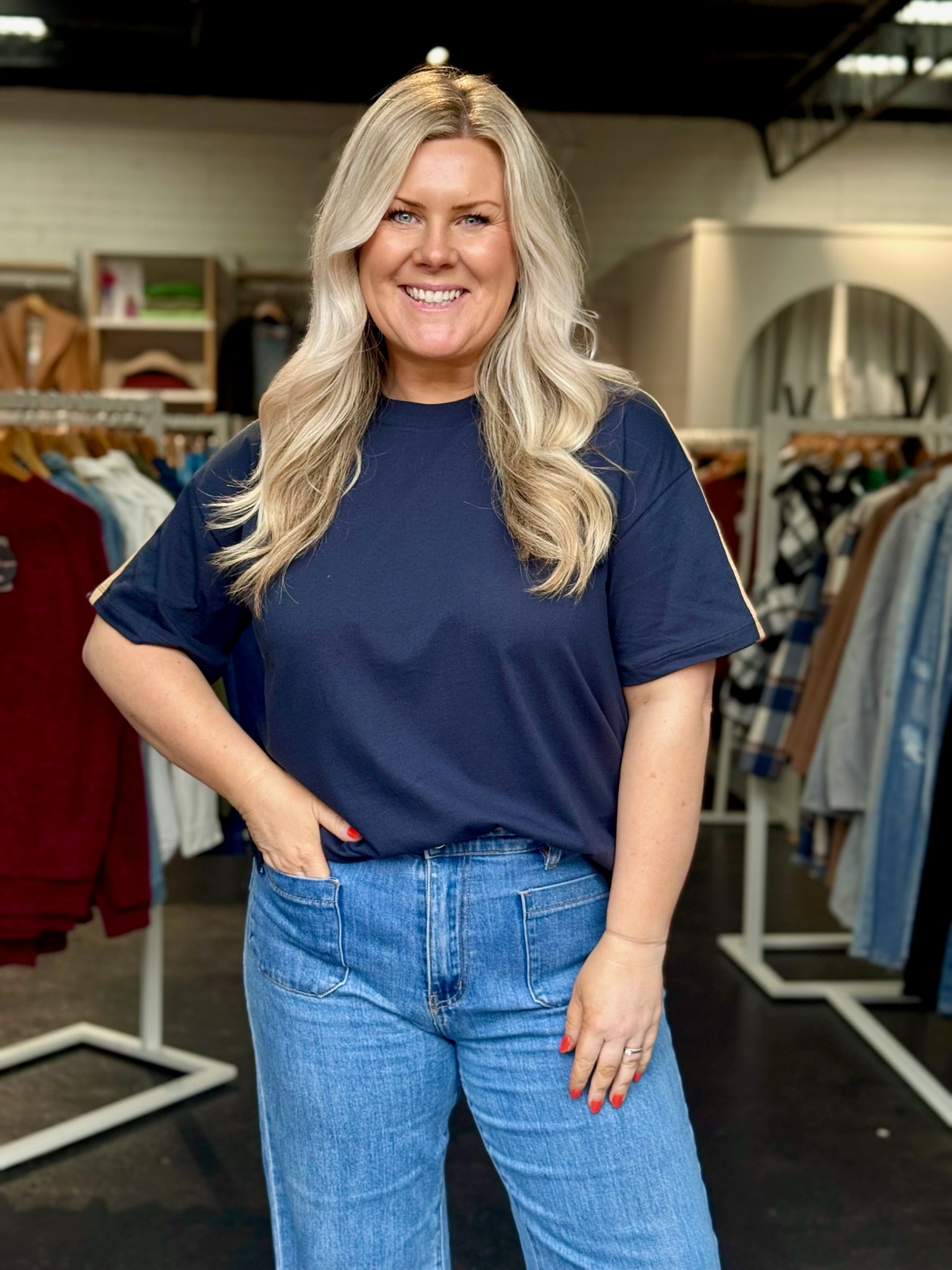Asha Tee - Navy