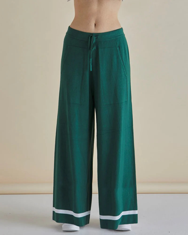 Delphine Knit Pant - Basil Green