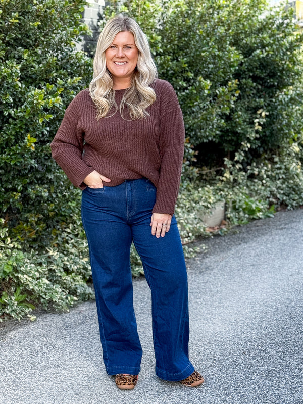 Bella Knit Top - Brown