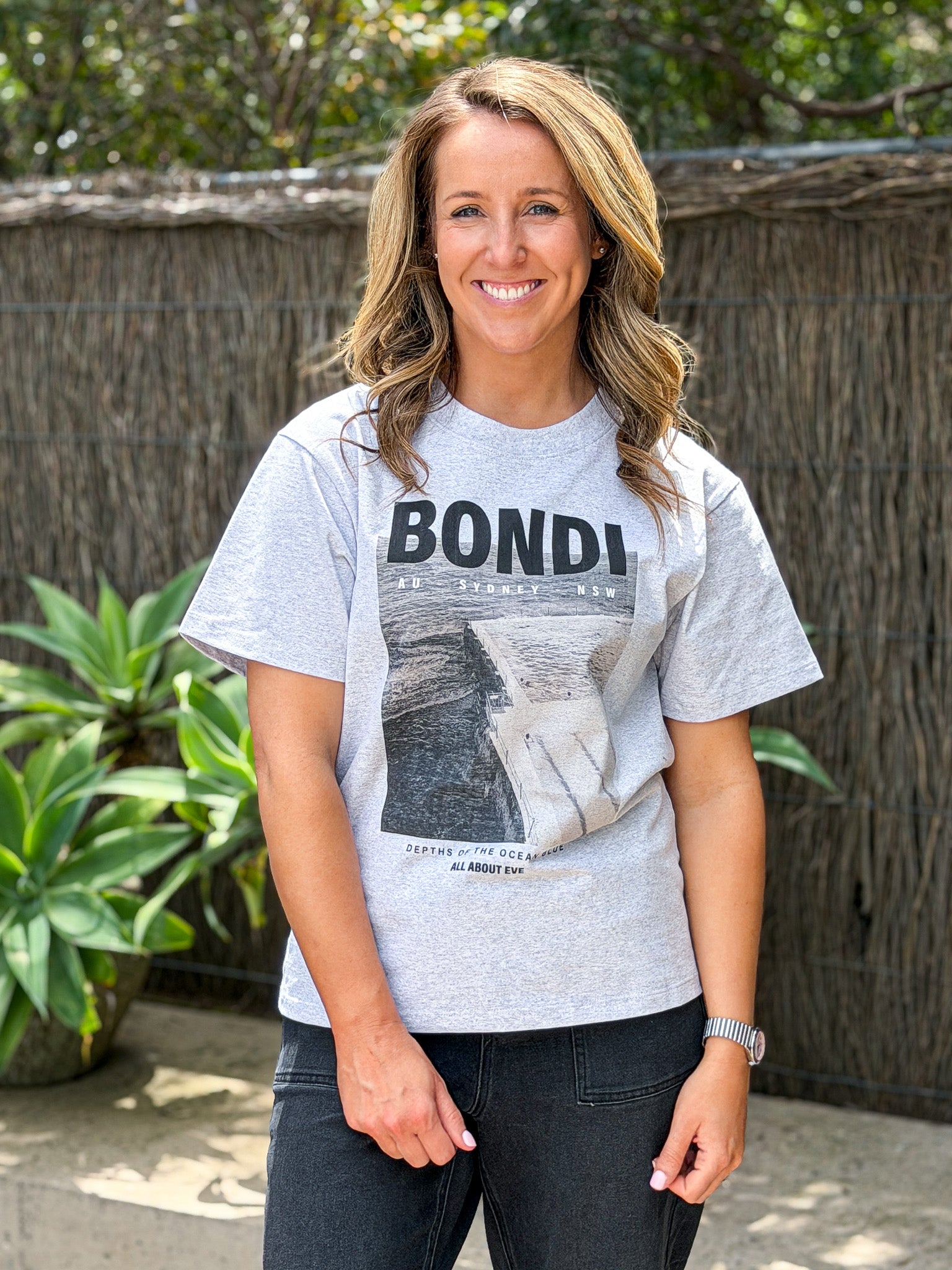 Bondi Box Tee - Snow Marle