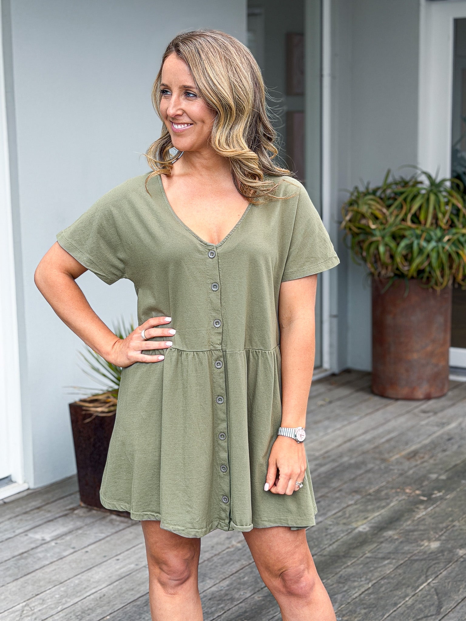 Brittney Dress - Khaki