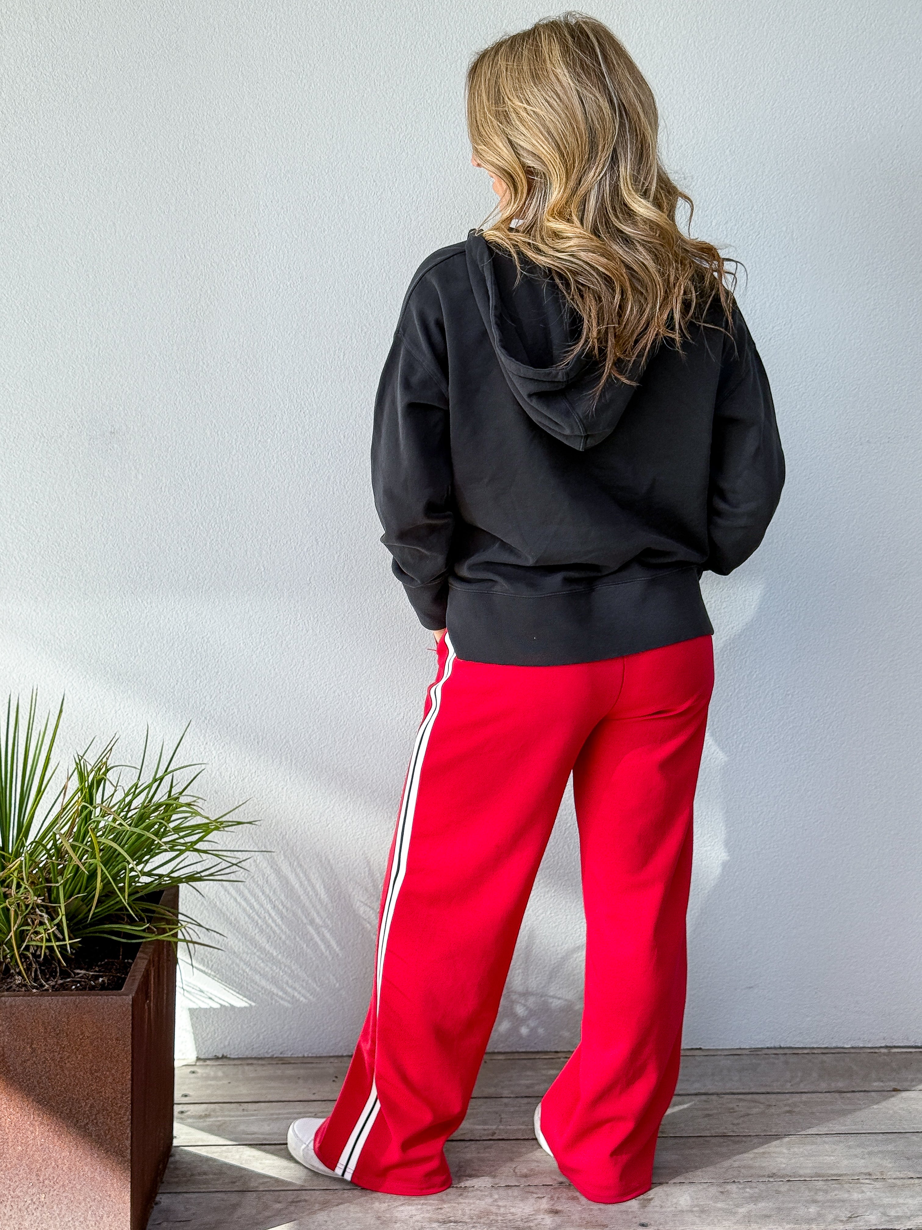 Camilla Pant Red - White Stripe