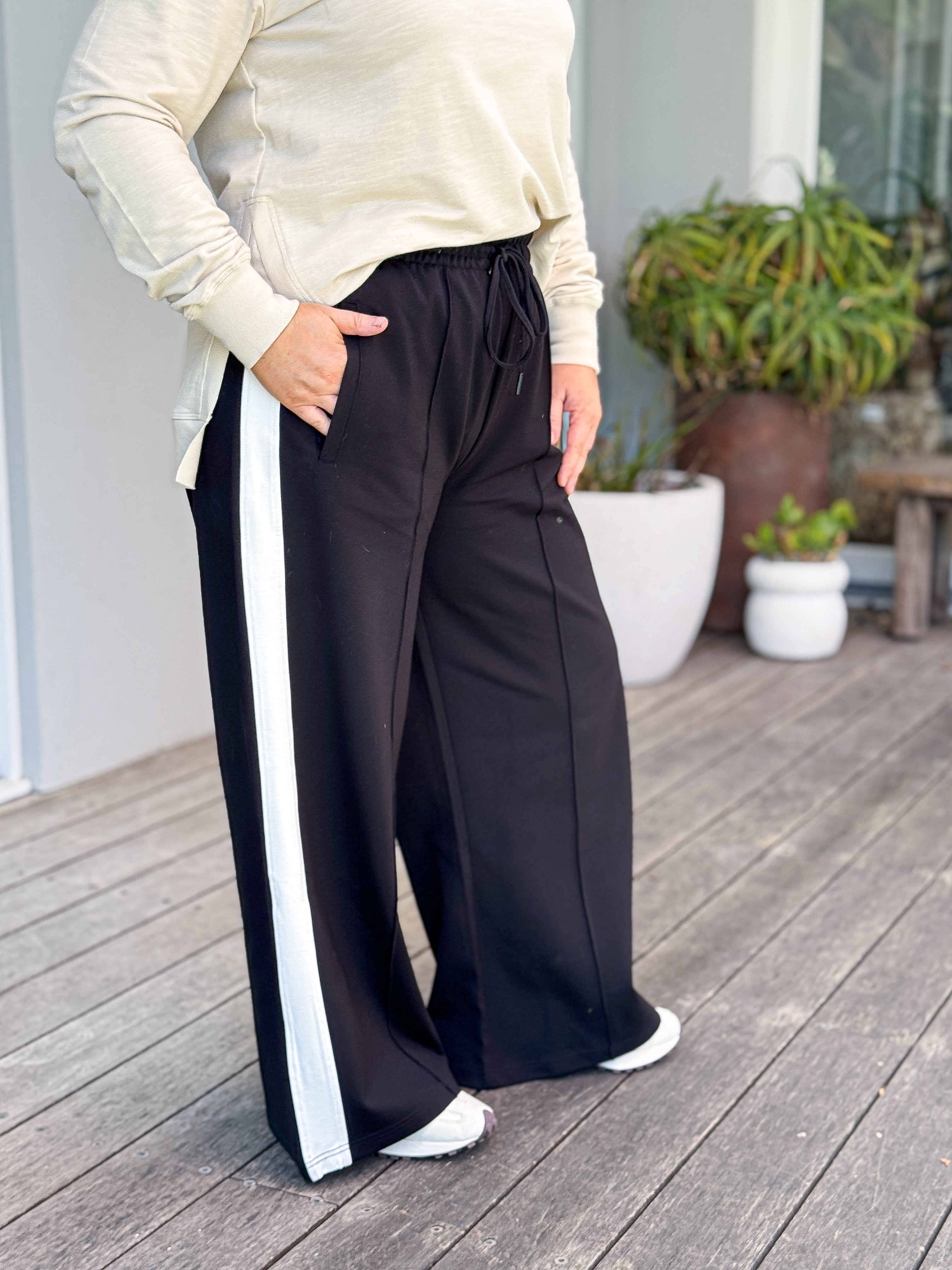 Carmen Wide Leg Pant - Black