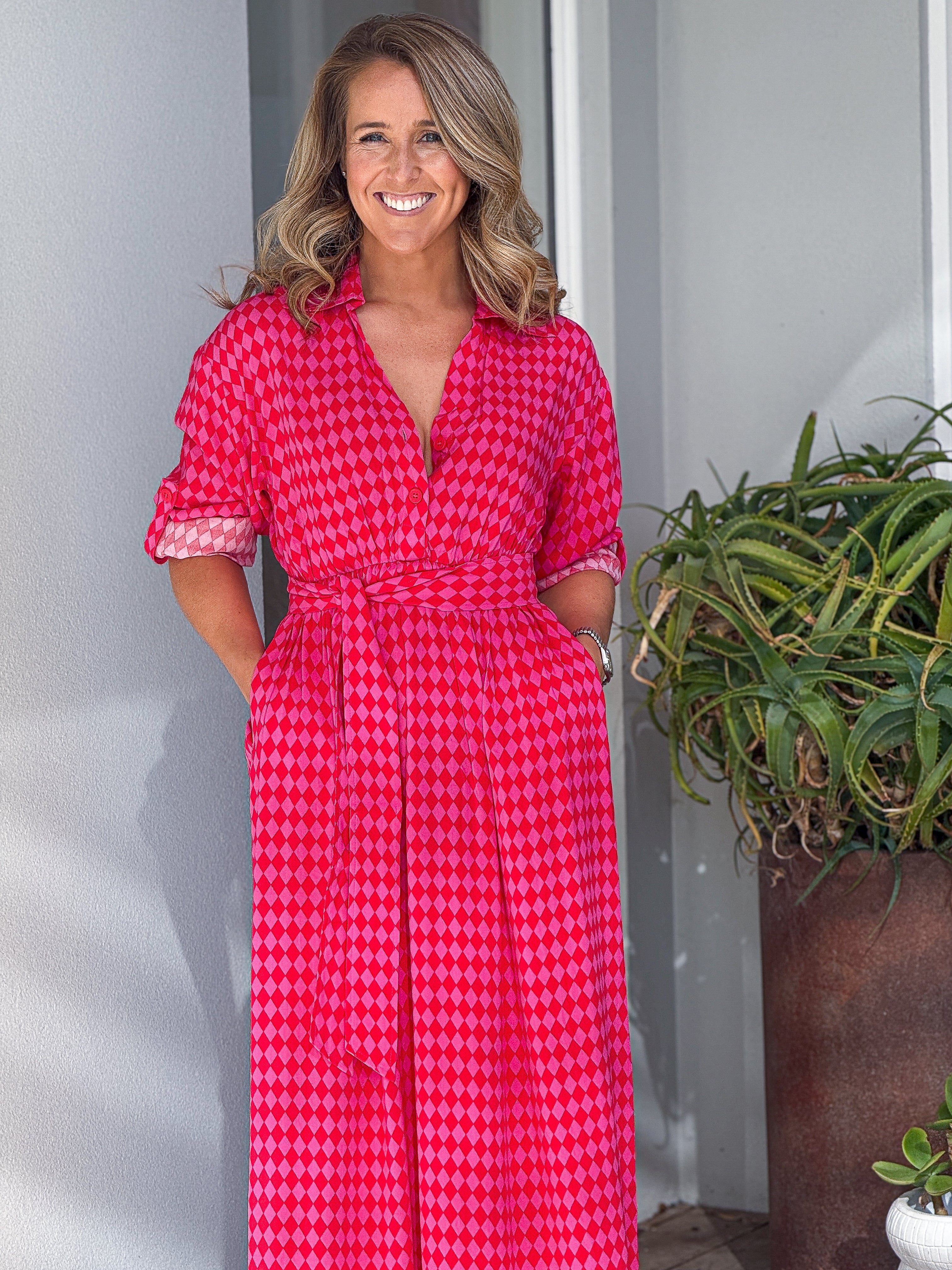 Casablanca Dress - Chilli/Pink