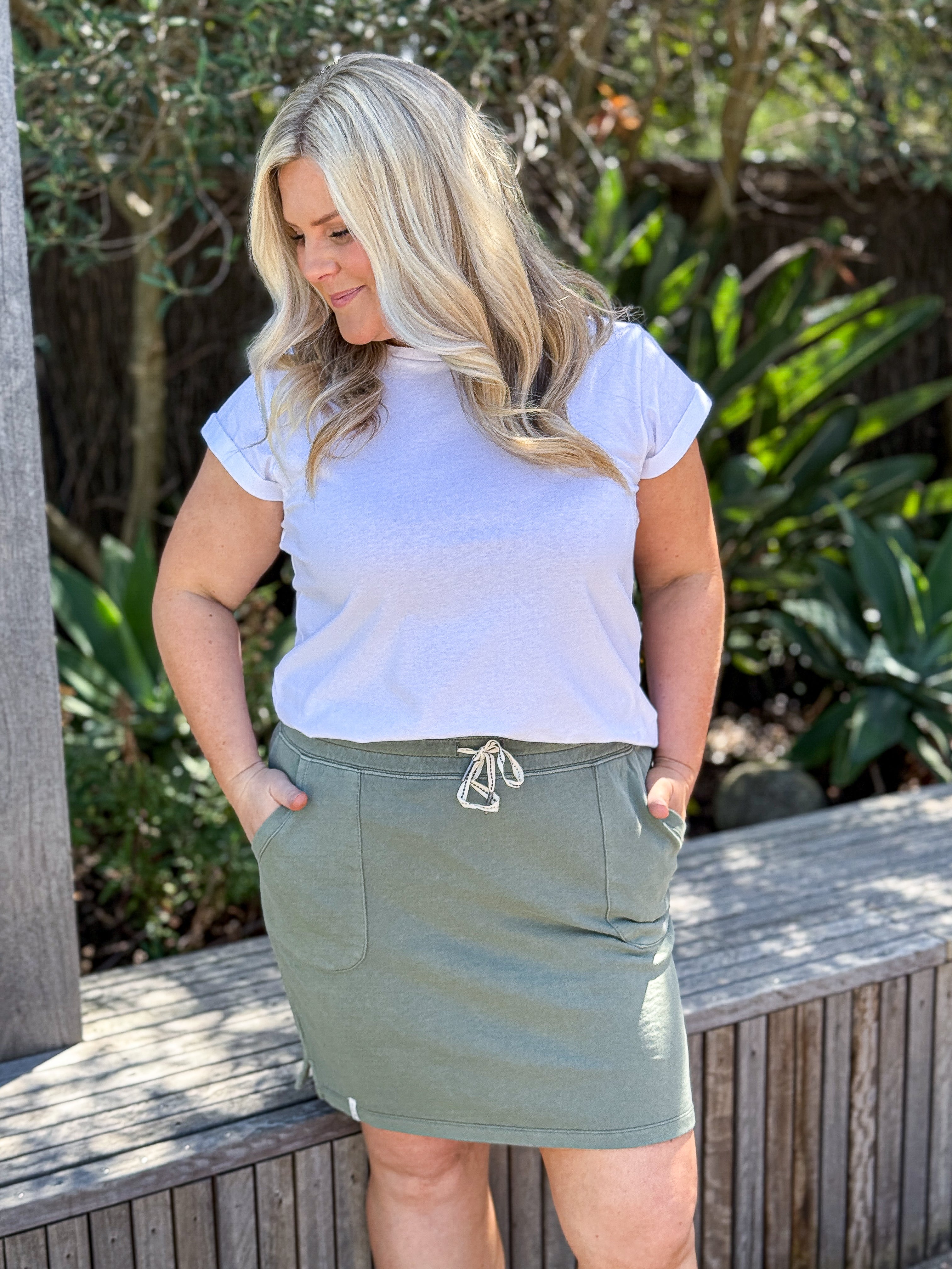 Elm Cassie Skirt - Khaki