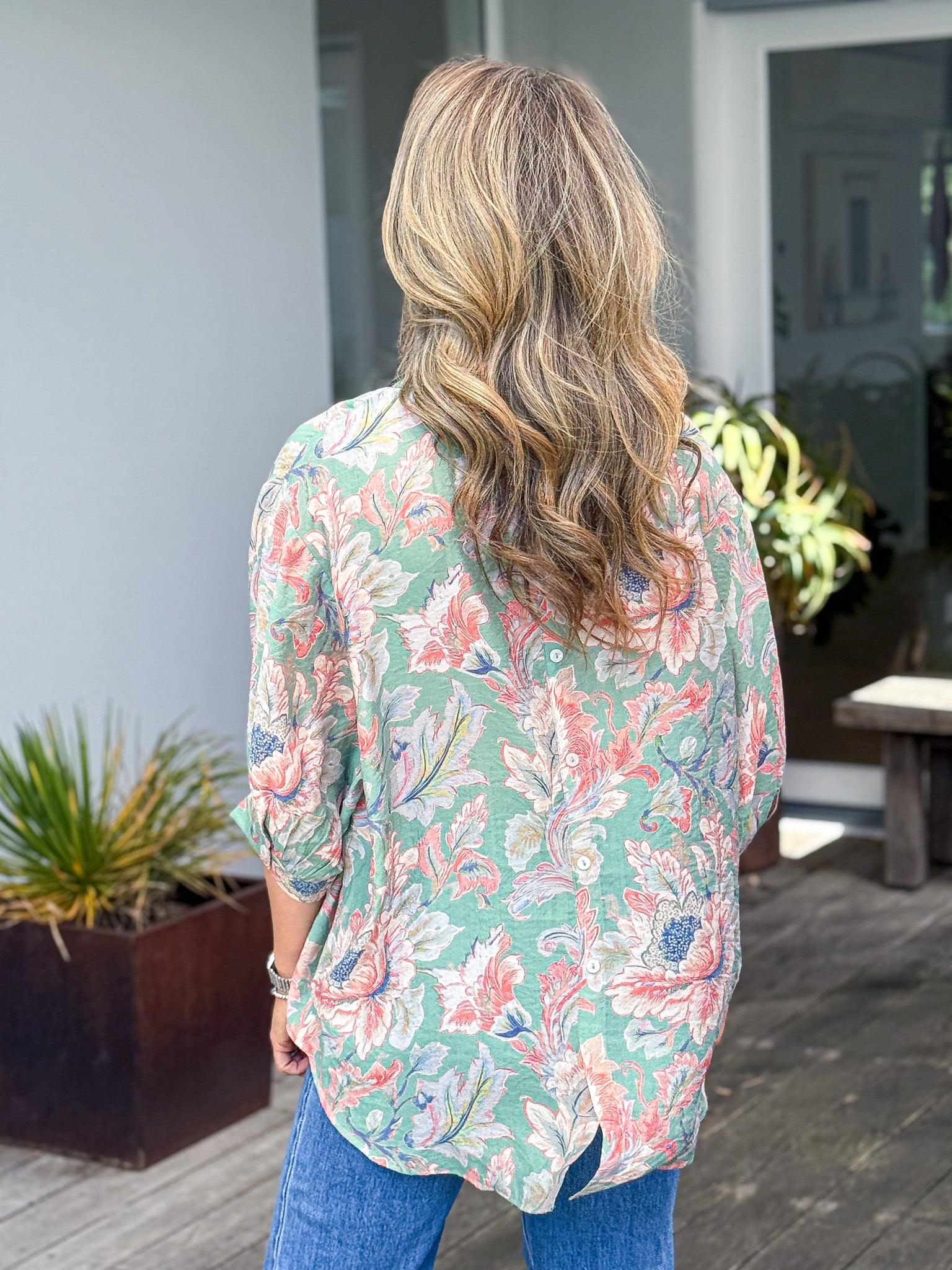 Chloe Blouse - Secret Garden Green