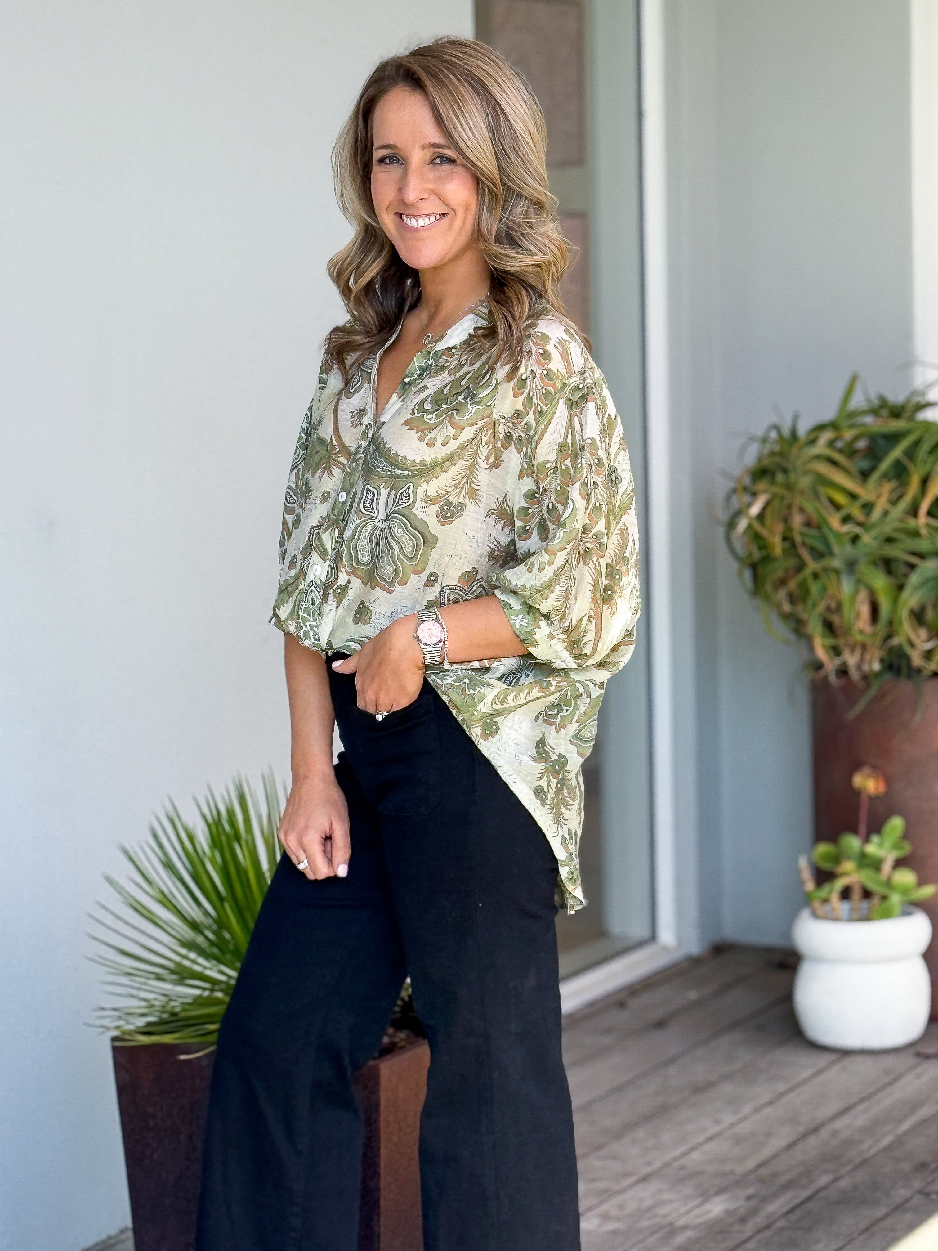 Chloe Blouse - Olive