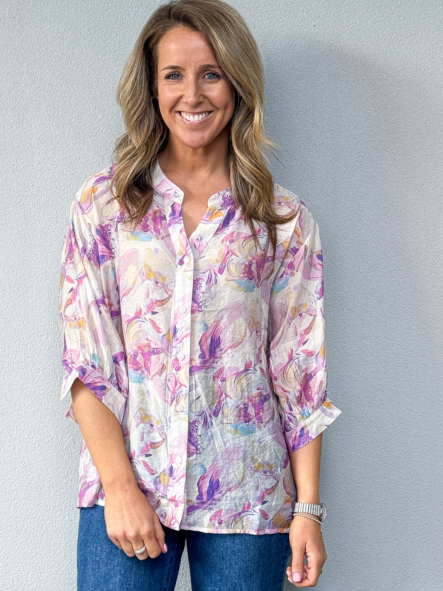Chloe Blouse - Pink Floral