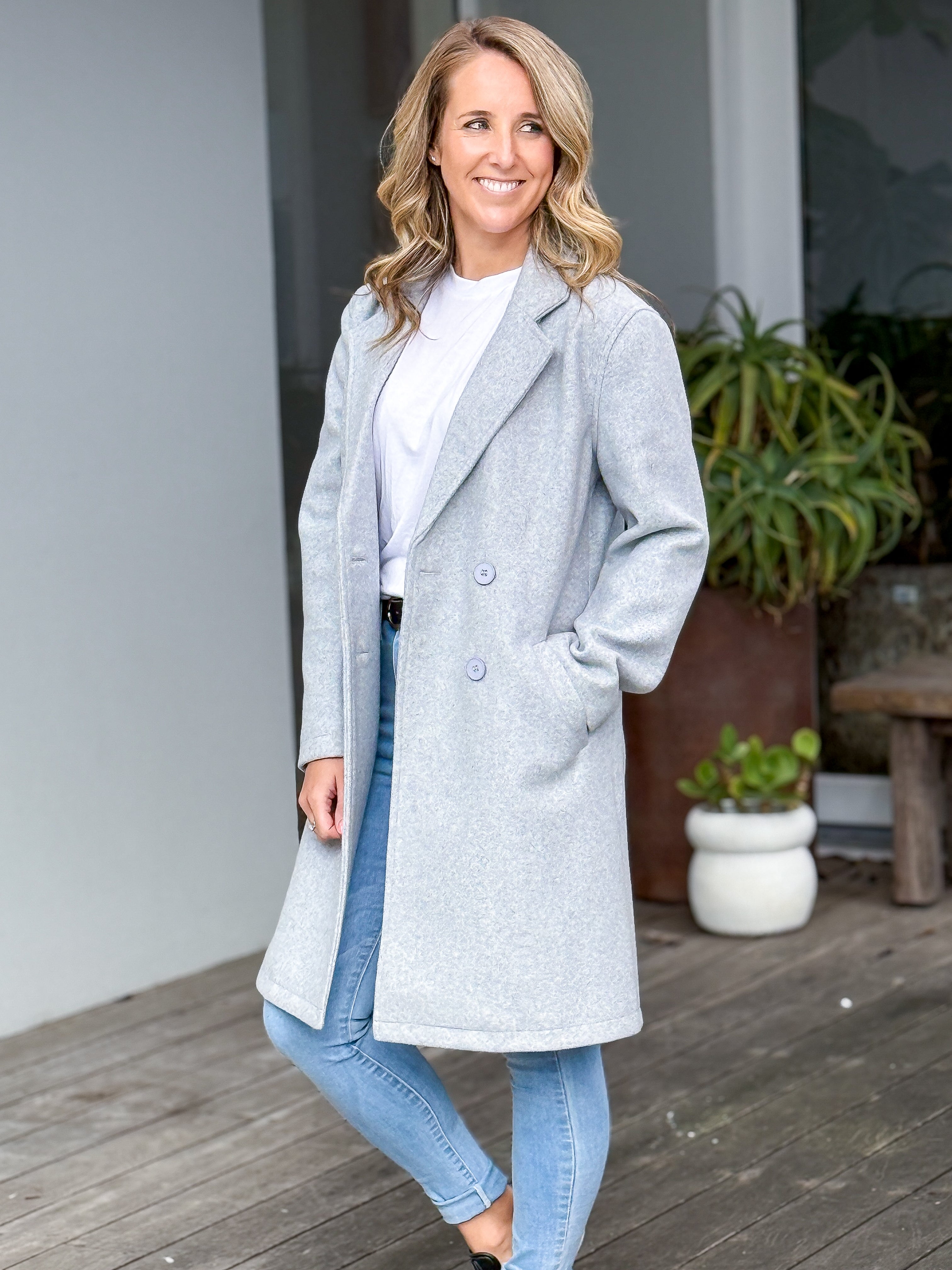 Helena Coat- Silver