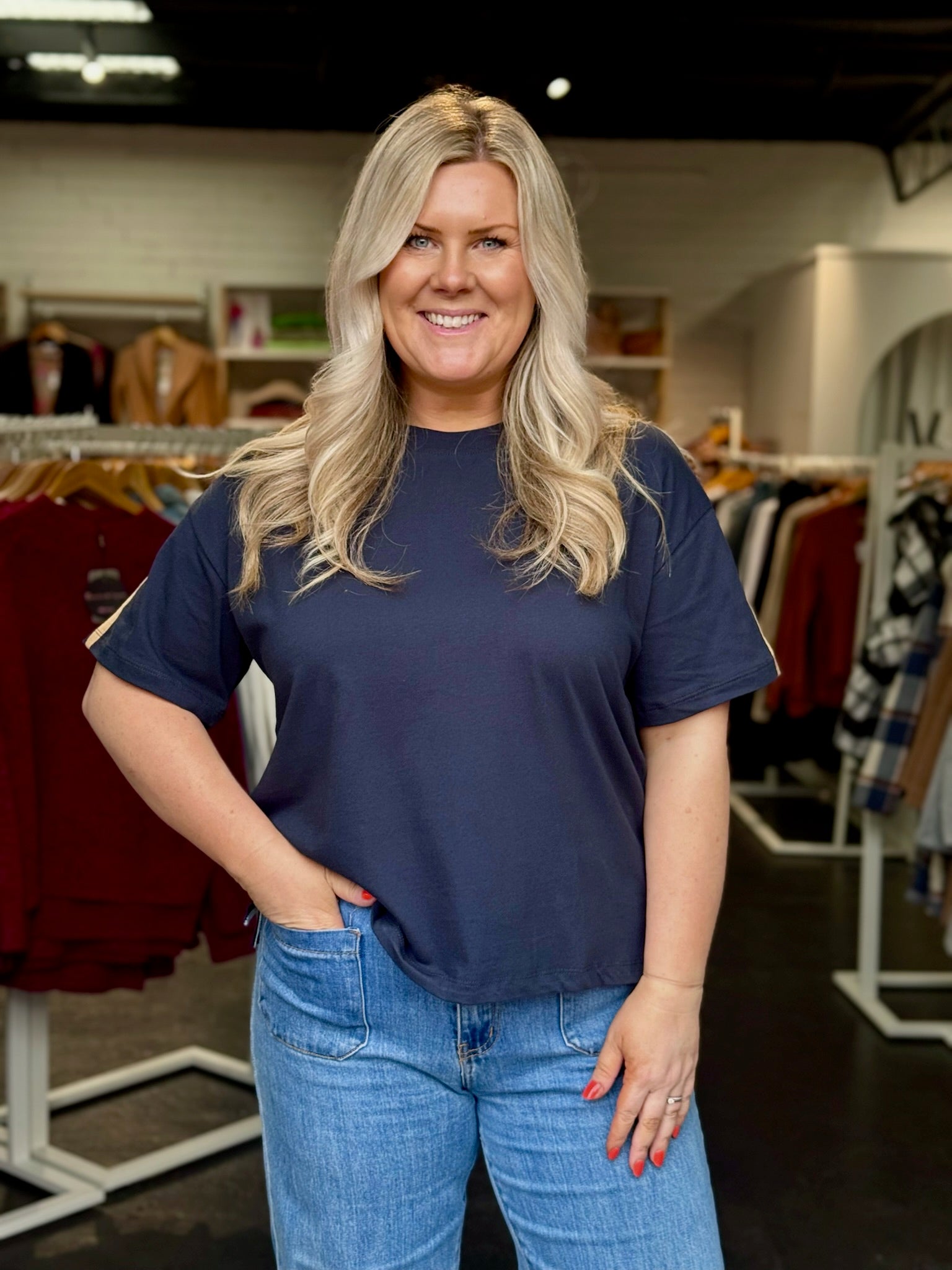 Asha Tee - Navy