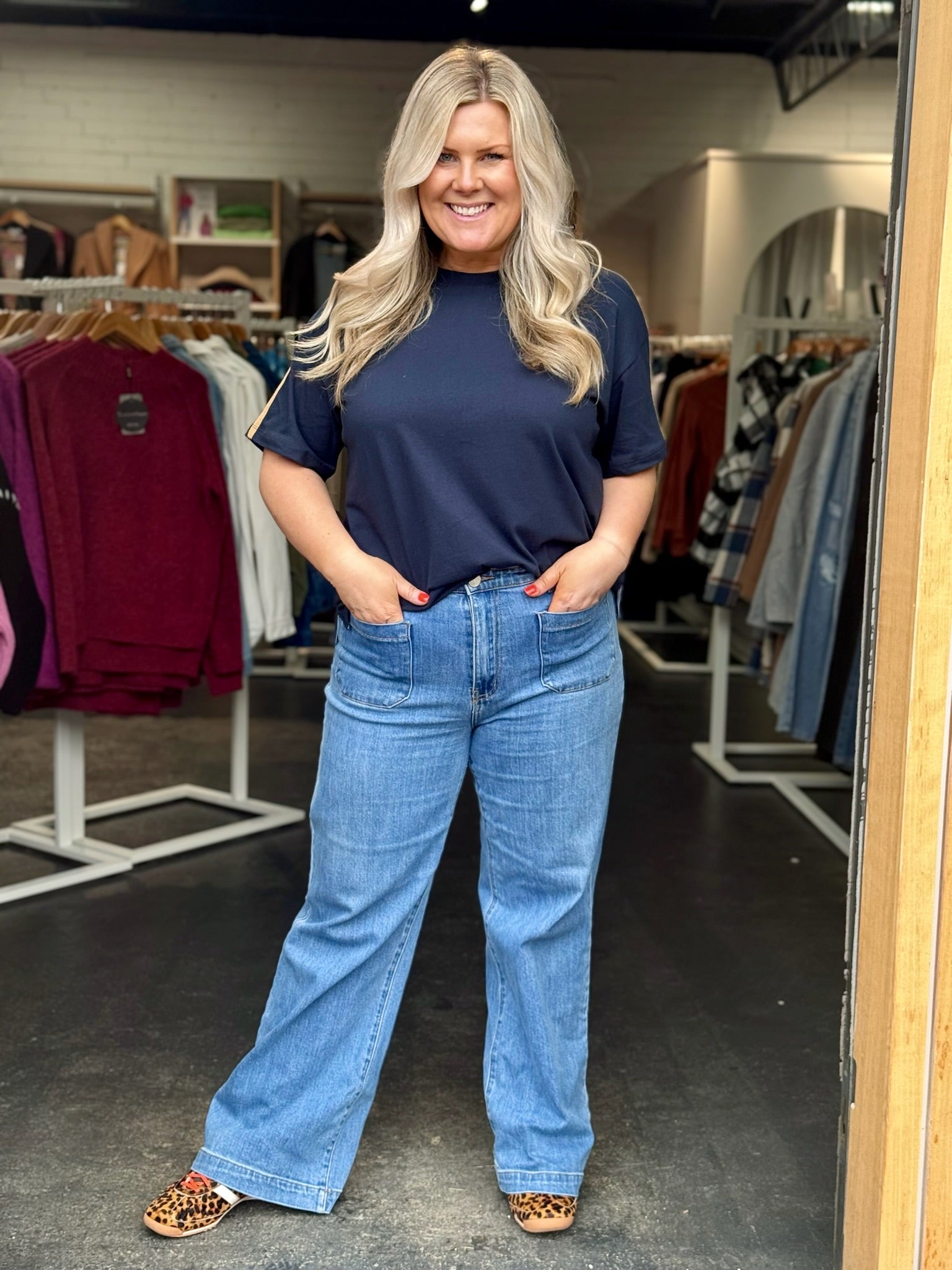 Asha Tee - Navy
