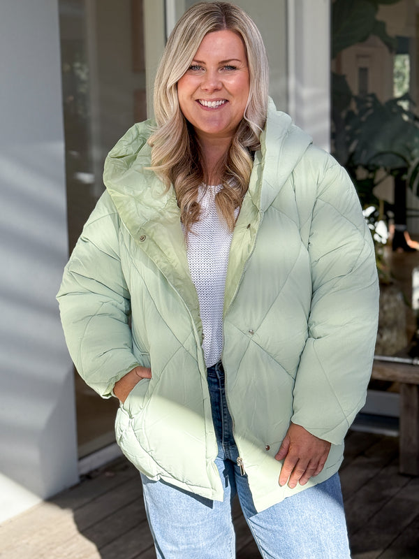 Danny Puffer Jacket - Mint