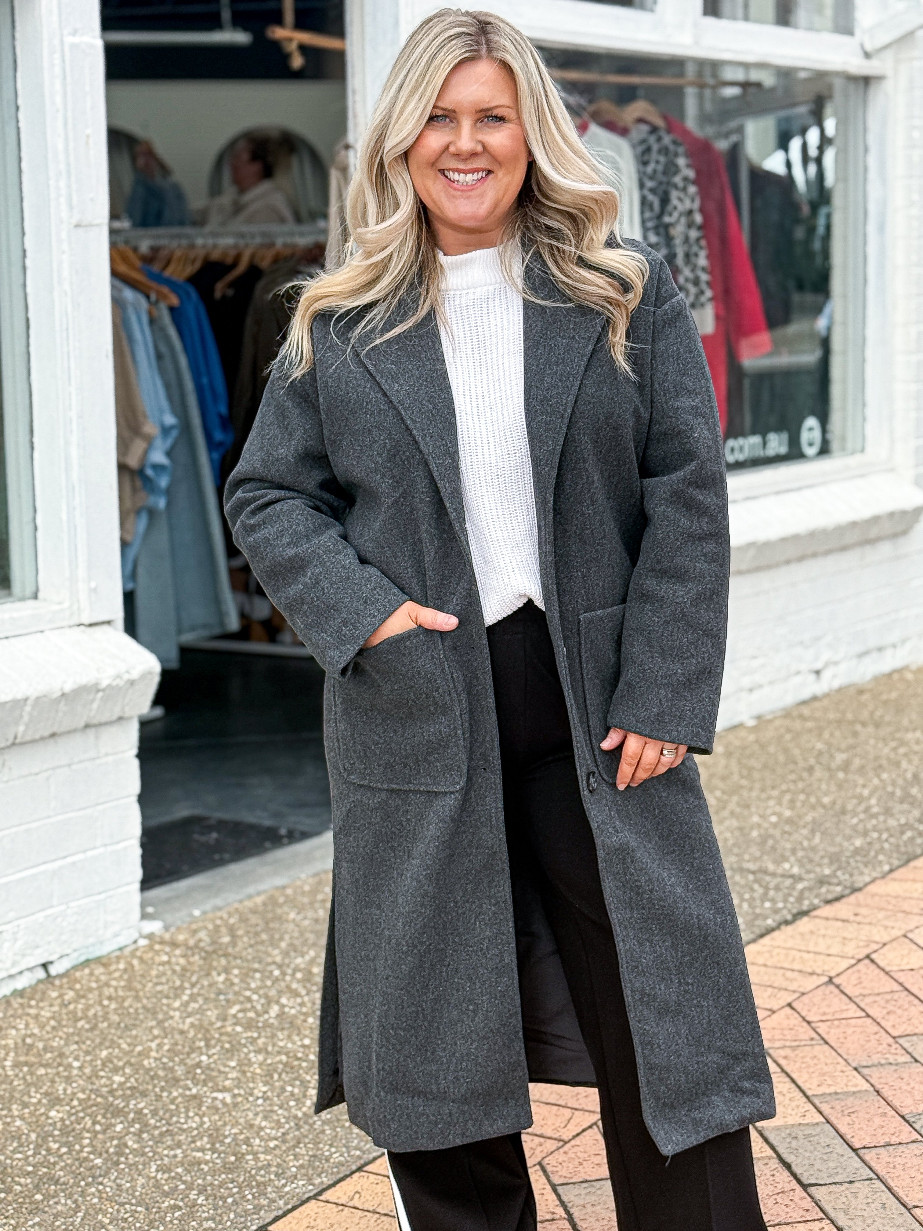 Dion Coat - Charcoal
