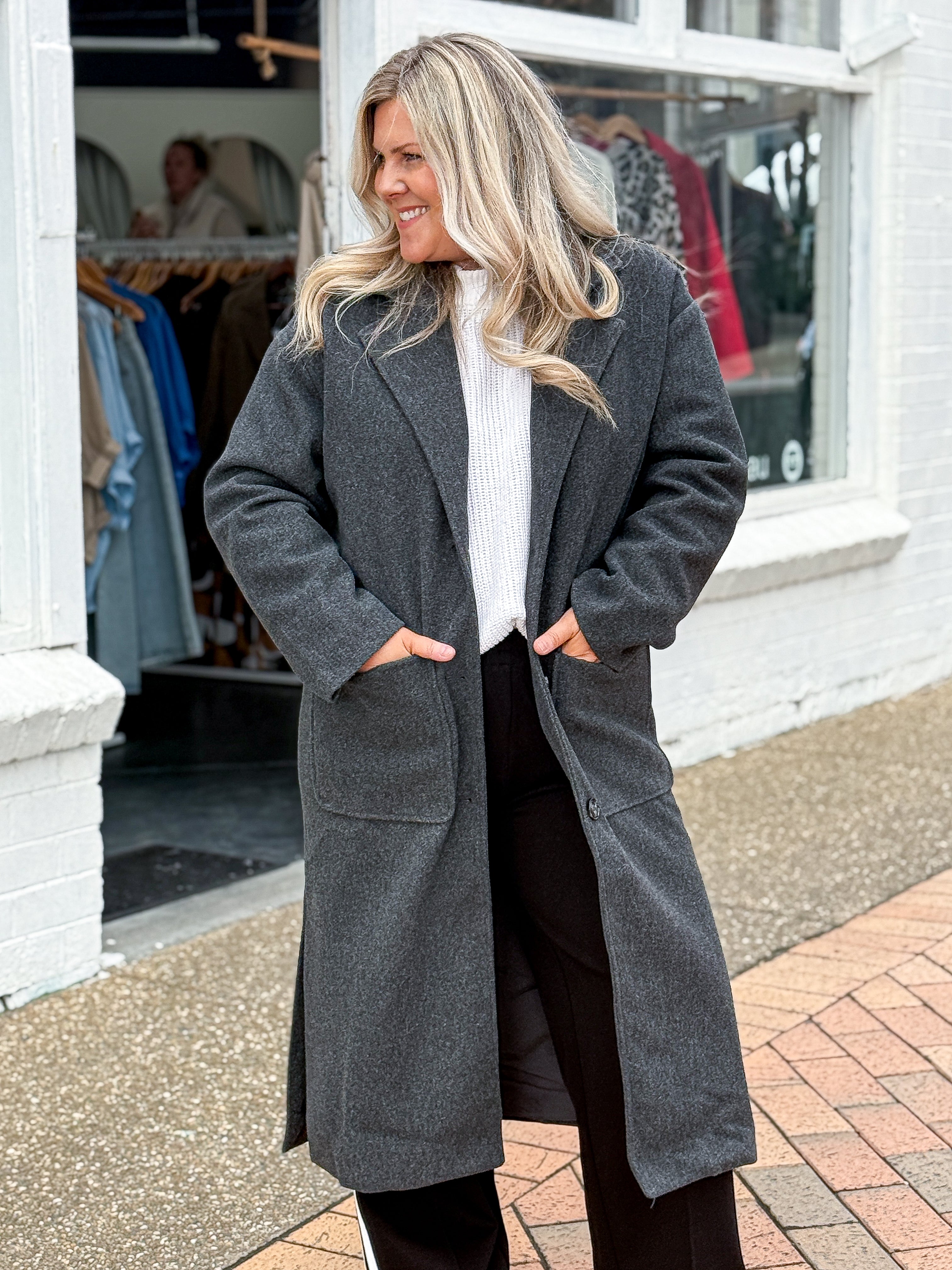 Dion Coat - Charcoal