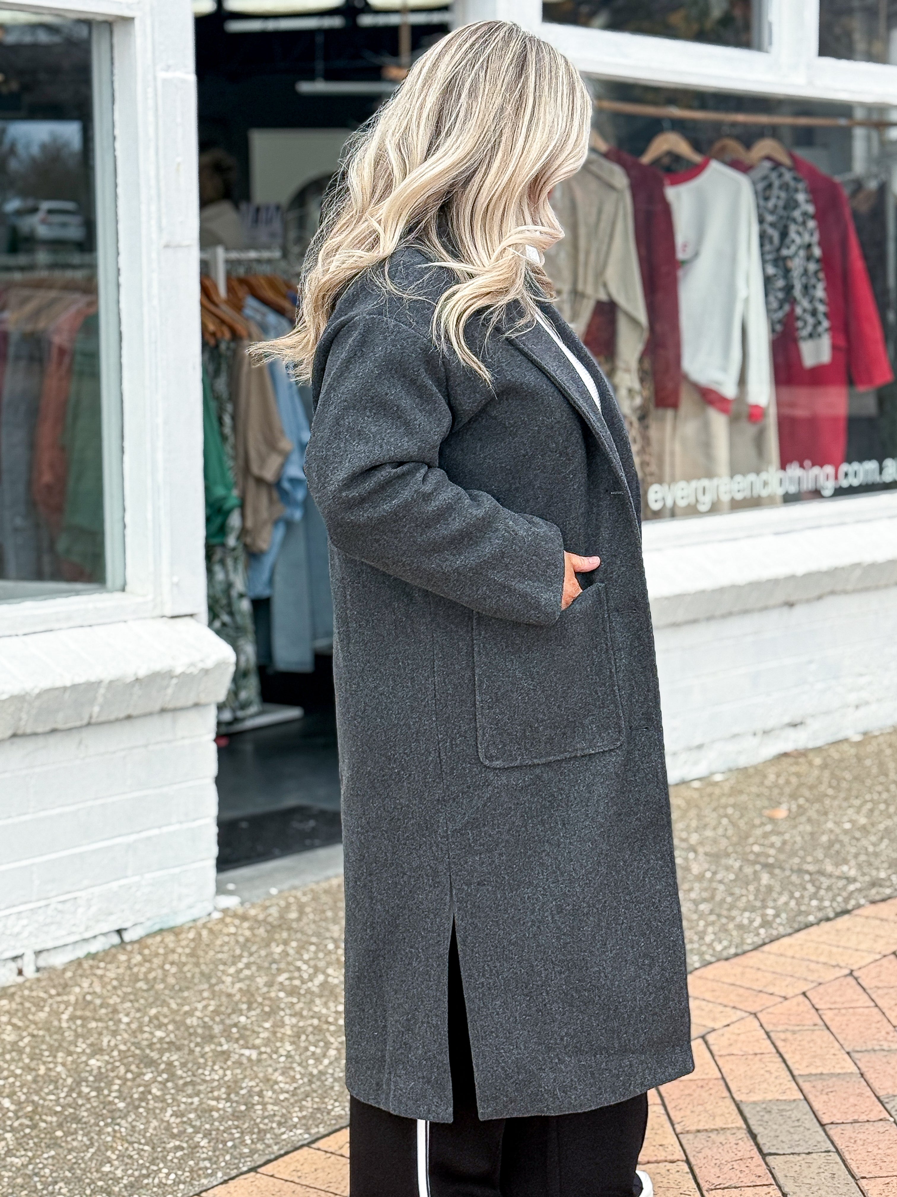 Dion Coat - Charcoal