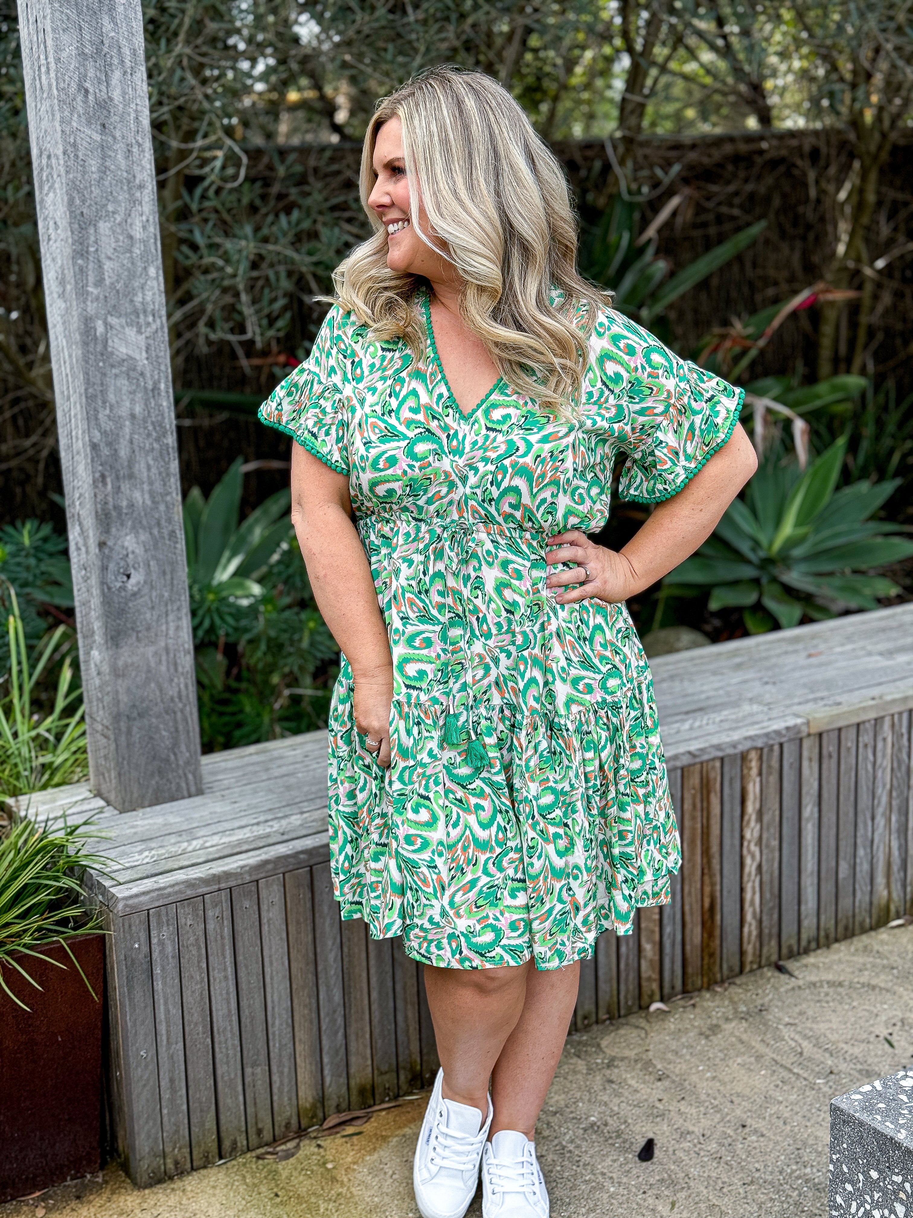 Bengie Dress - Green Multi