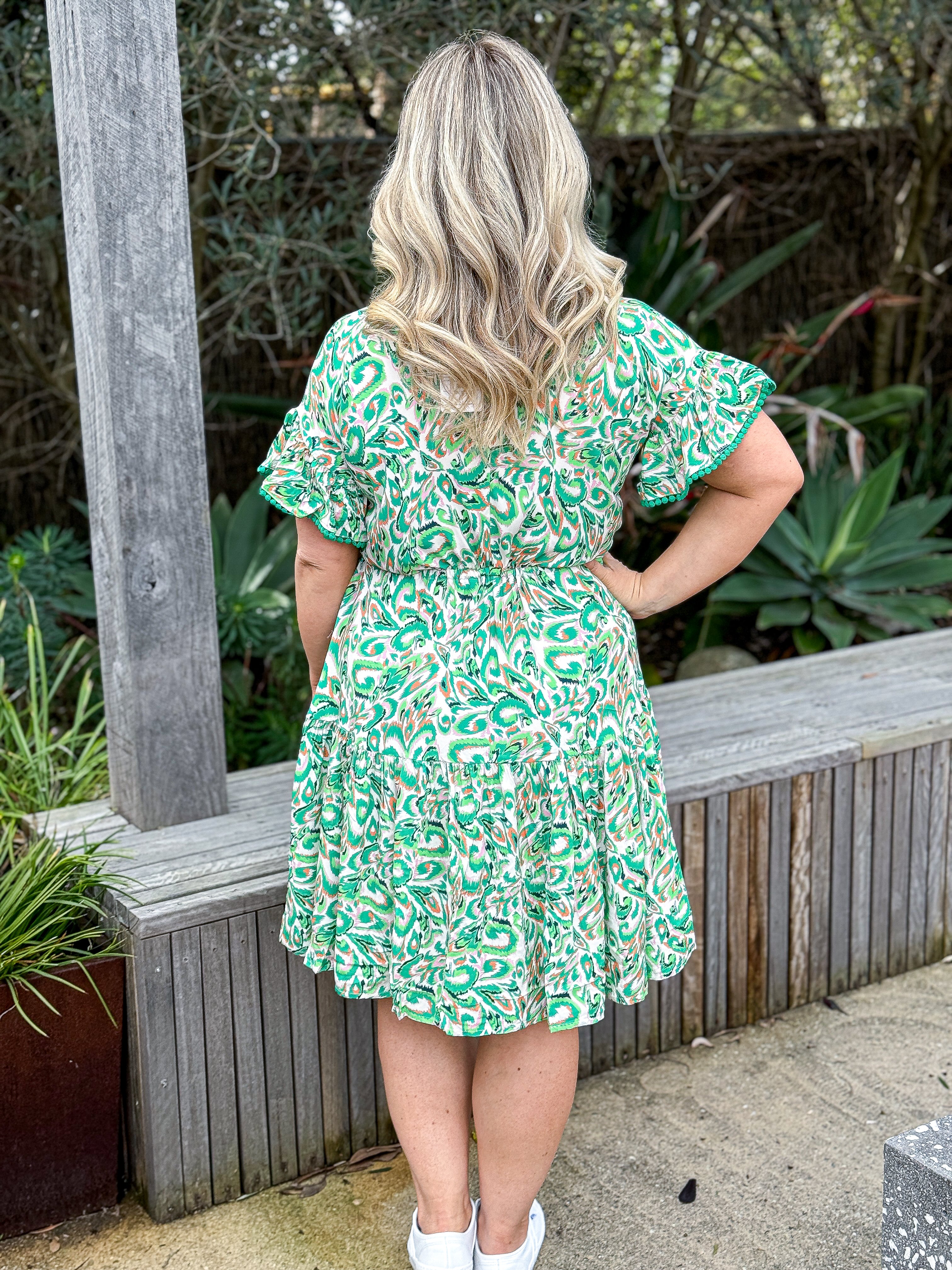 Bengie Dress - Green Multi