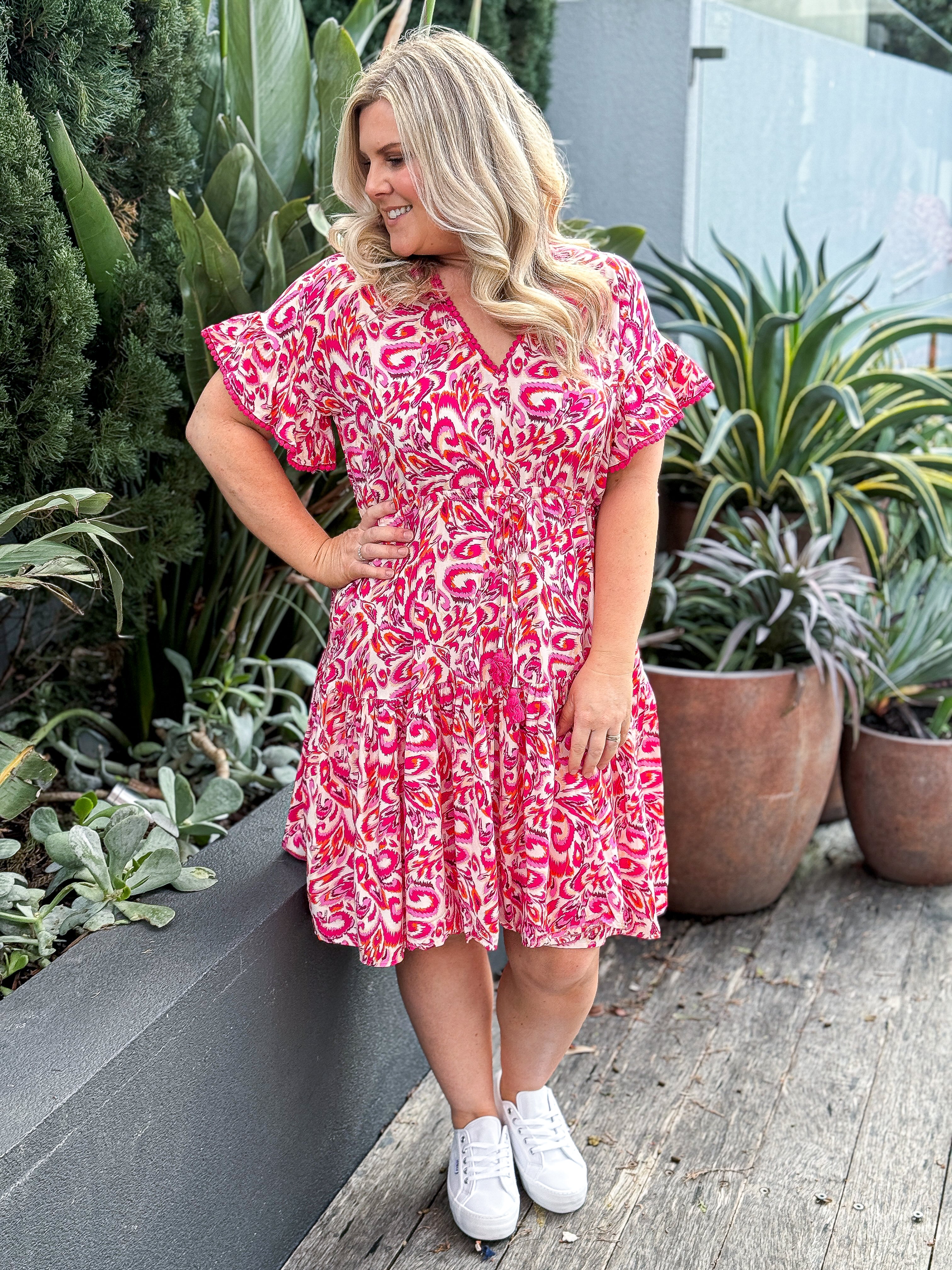 Bengie Dress - Pink Multi