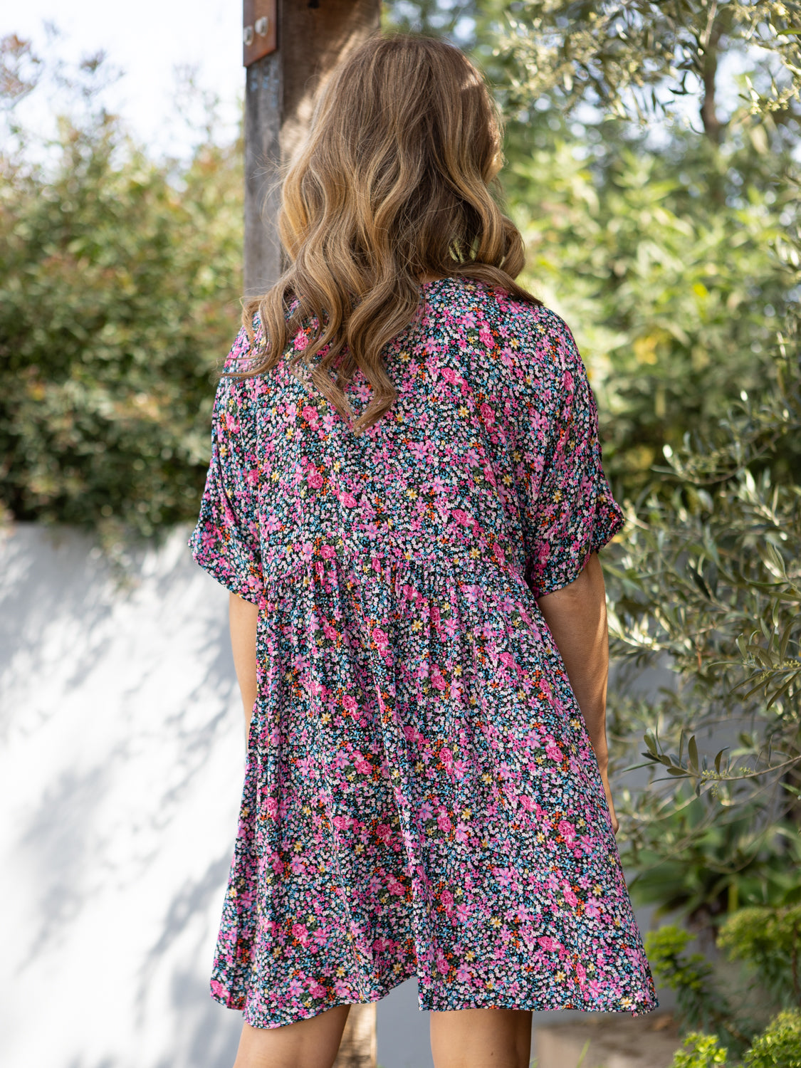 Lilly Dress - Pink Floral