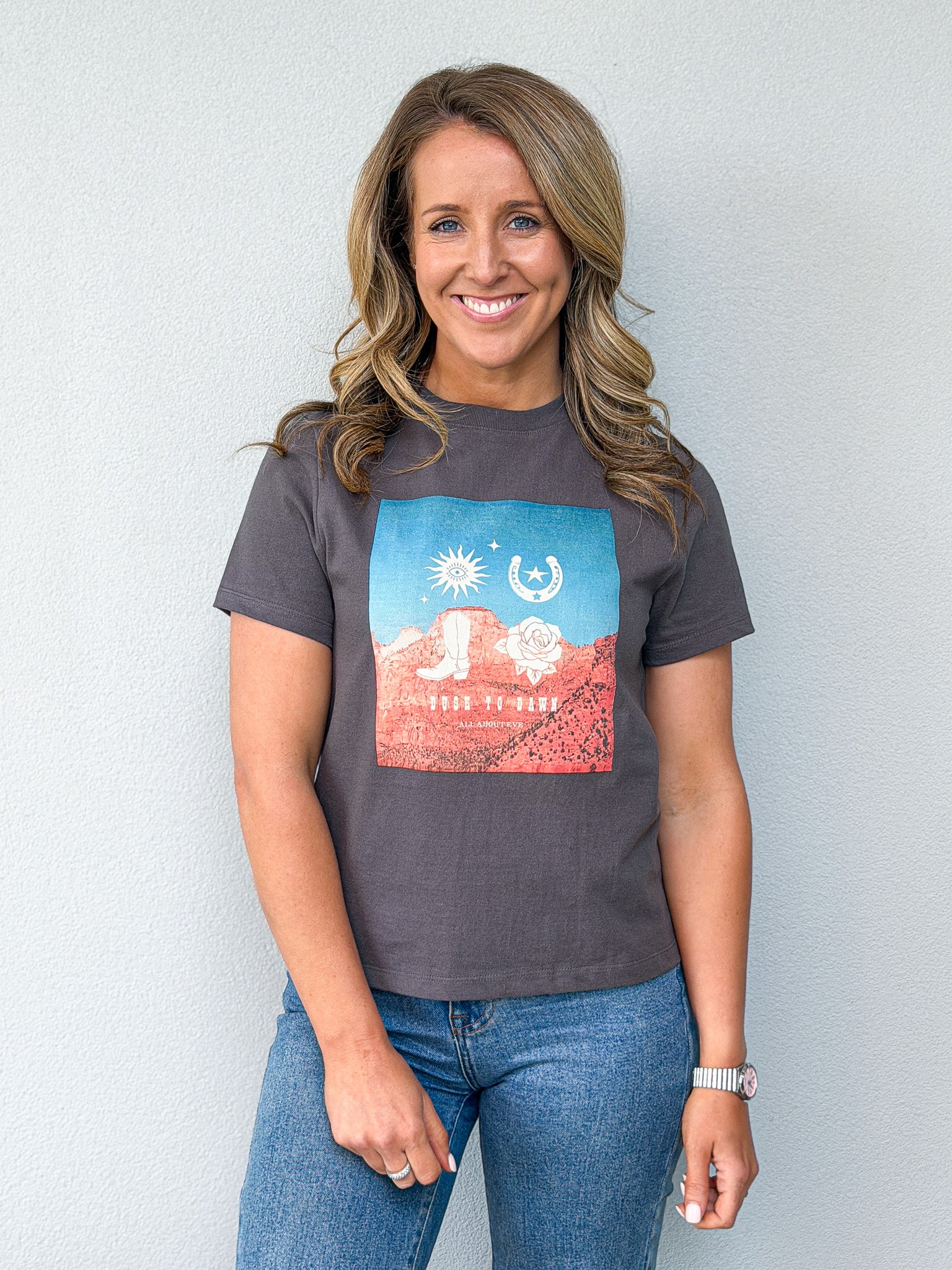 Dusk to Dawn Regular Tee - Charcoal