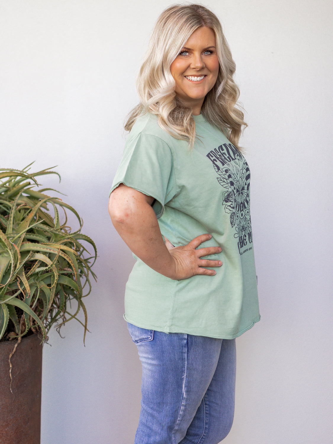 In the wind oversized Tee - Sage