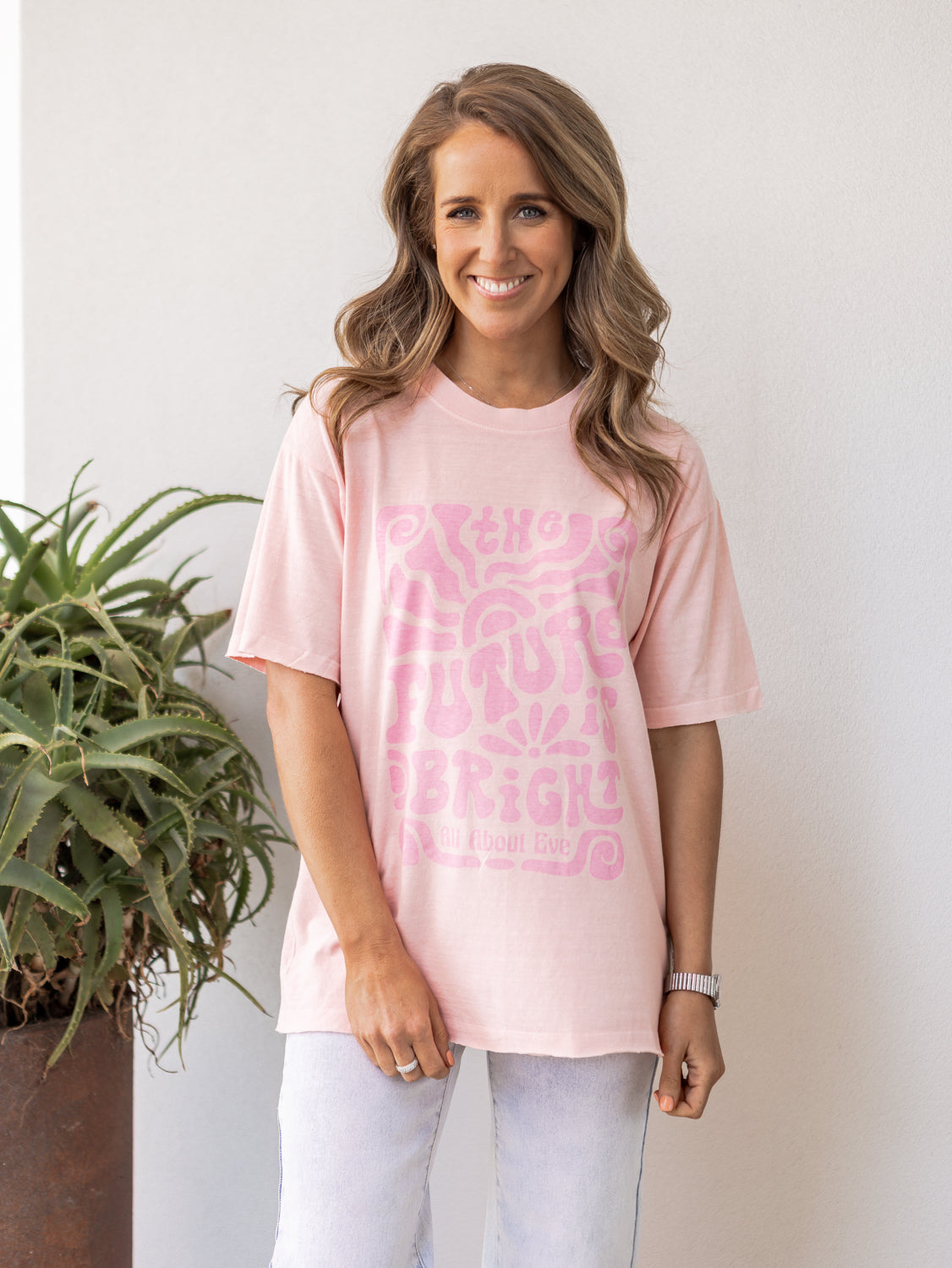 Future is Bright Tee-Pink