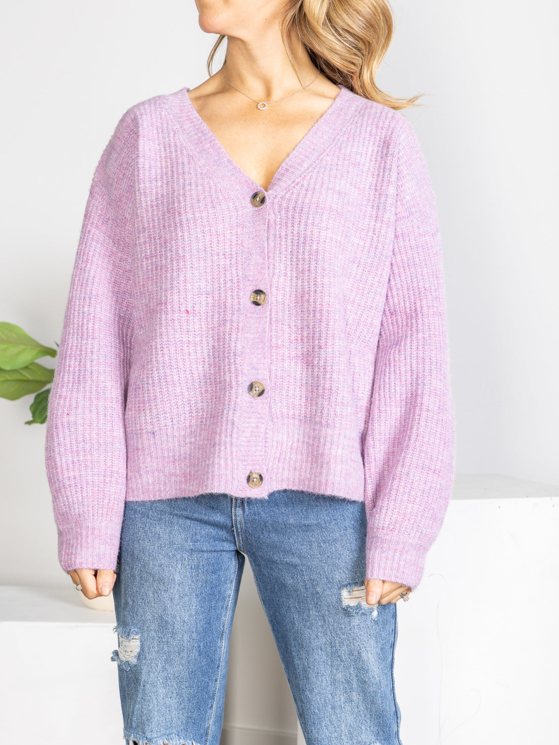 Belle Knit Cardi - Purple