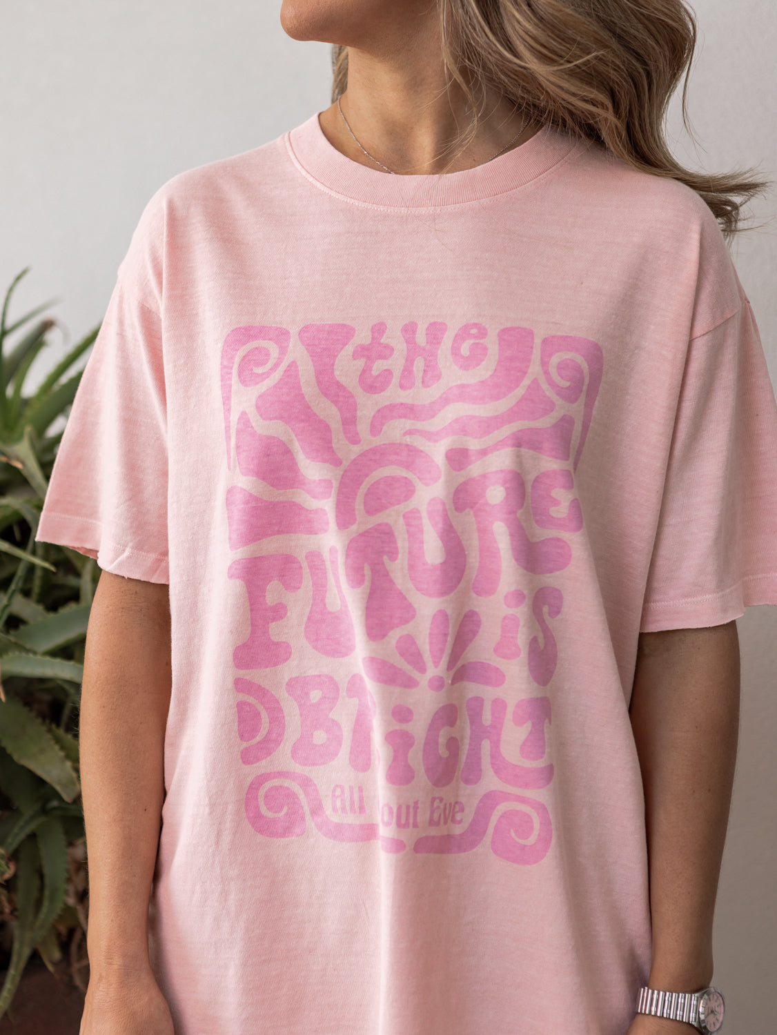 Future is Bright Tee-Pink
