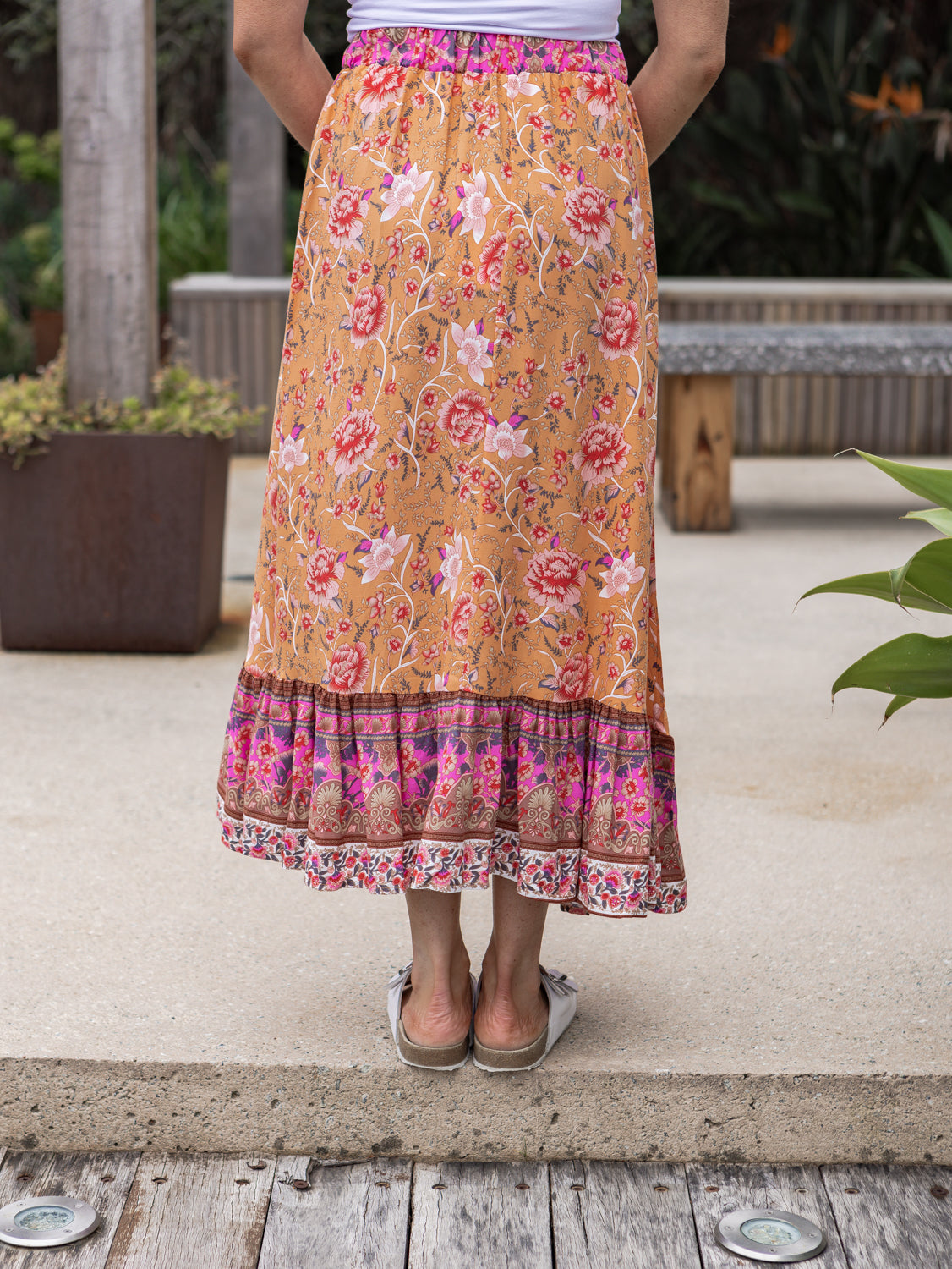 Dawn Tiered Boho Skirt - Batik Paisley