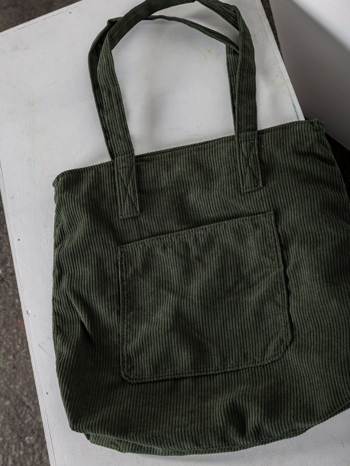 Evergreen Cord Tote Bag - Green