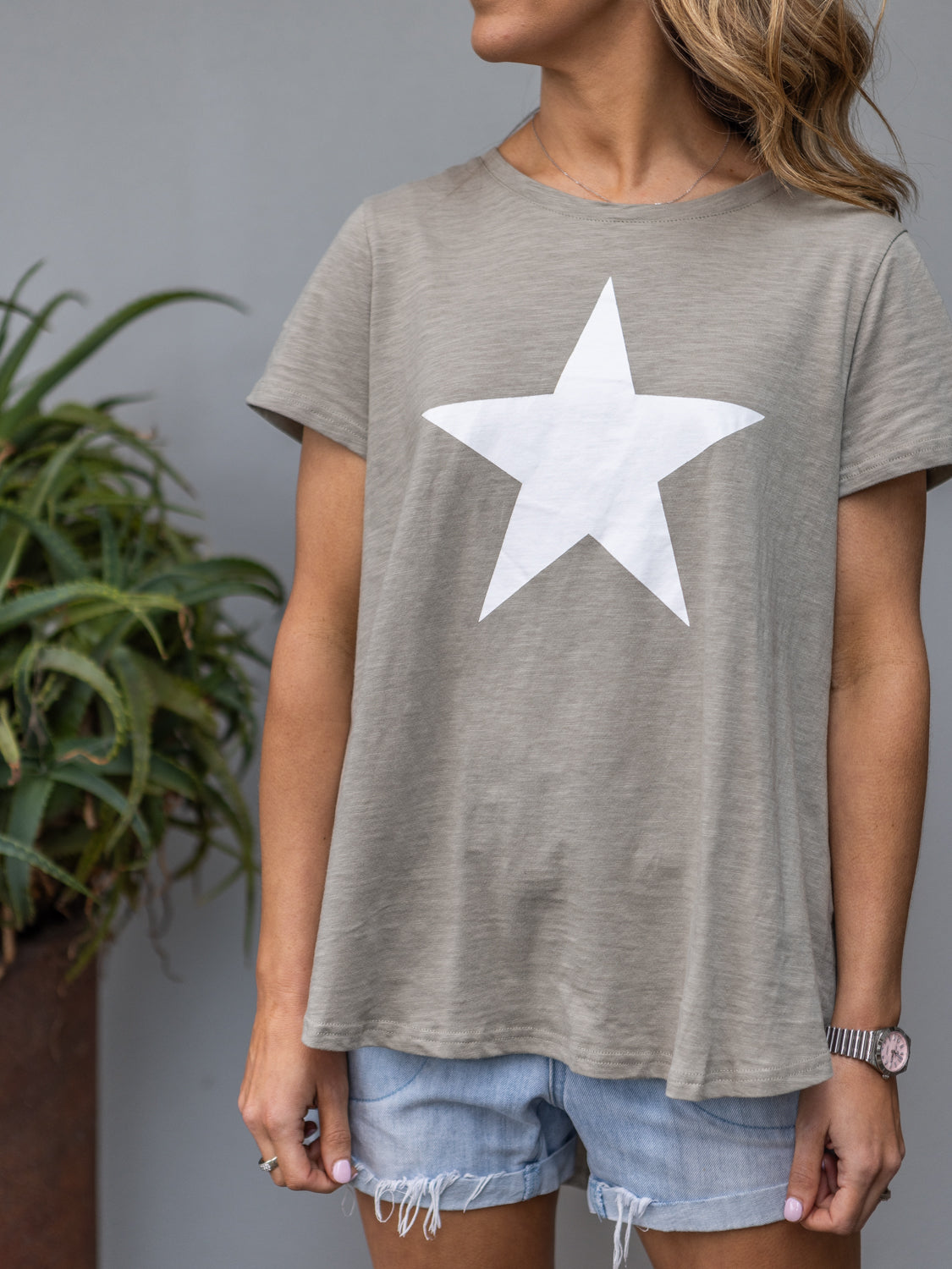 Maggie Tee - Sage With White Star