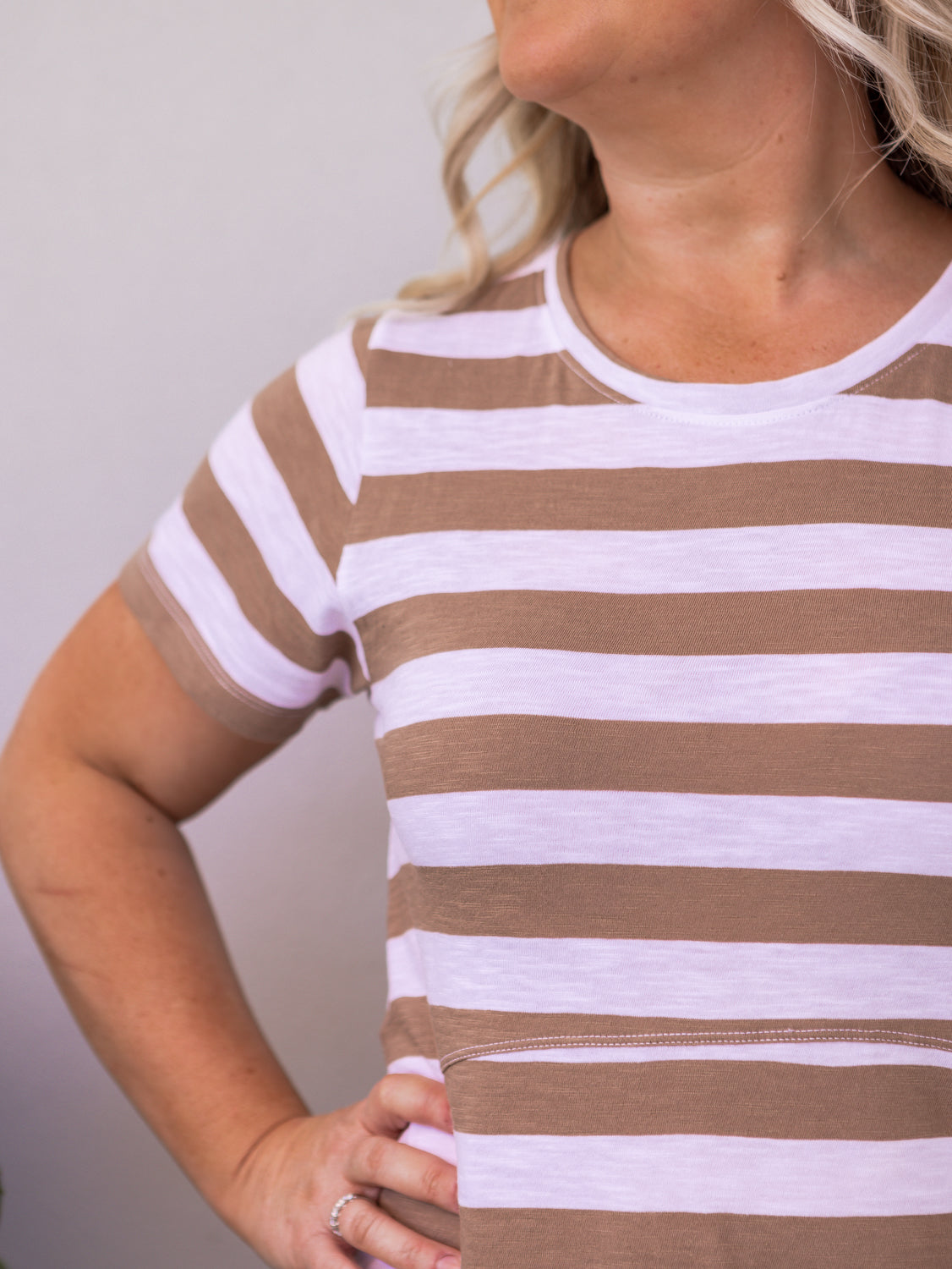Bayley Dress - Natural Stripe
