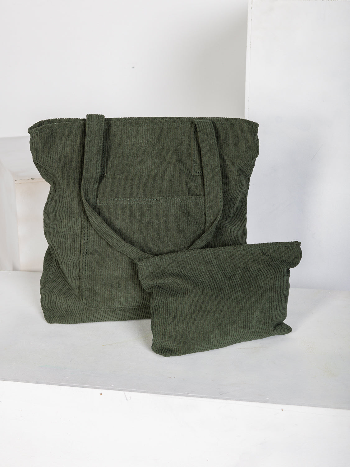 Evergreen Cord Pouch - Green