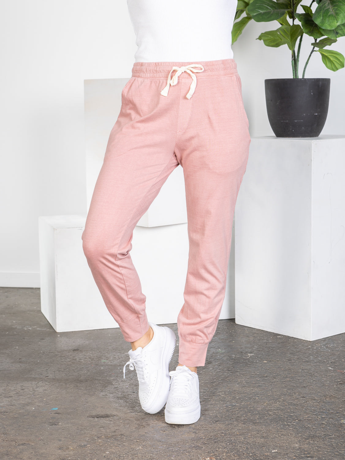 Wash Out Lounge Pant - Peony Pink