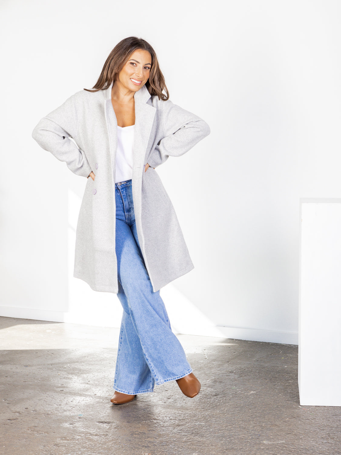 Helena Coat- Silver