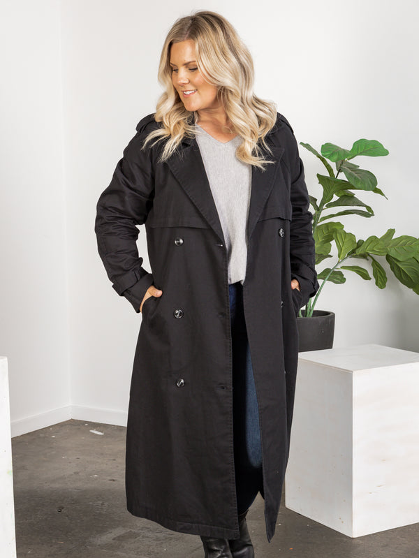 Emerson Trench Coat - Black