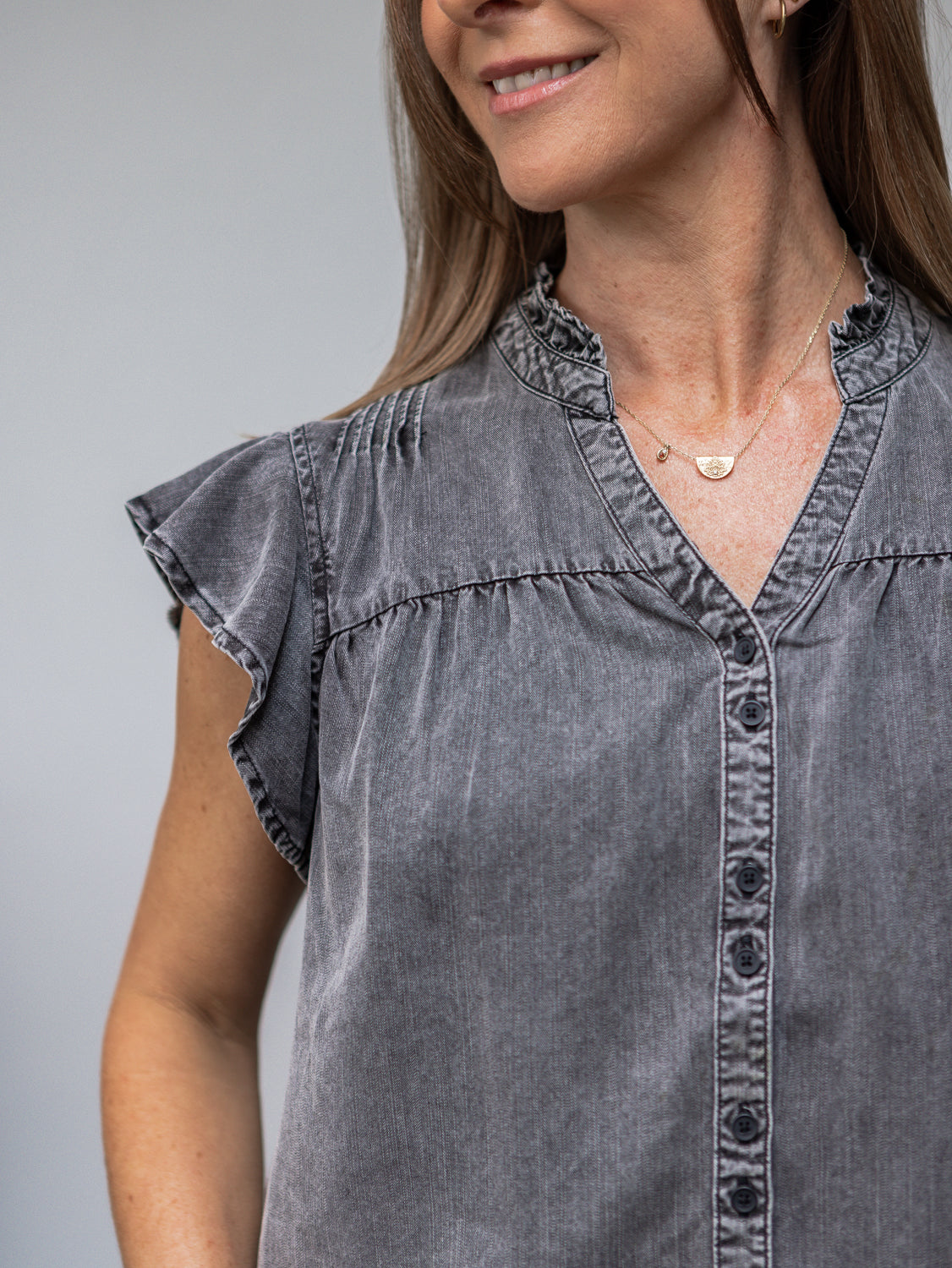 Reese Top - Washed Black