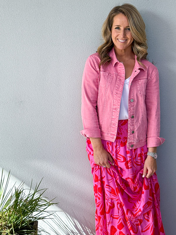 Jenna Maxi Skirt - Pink