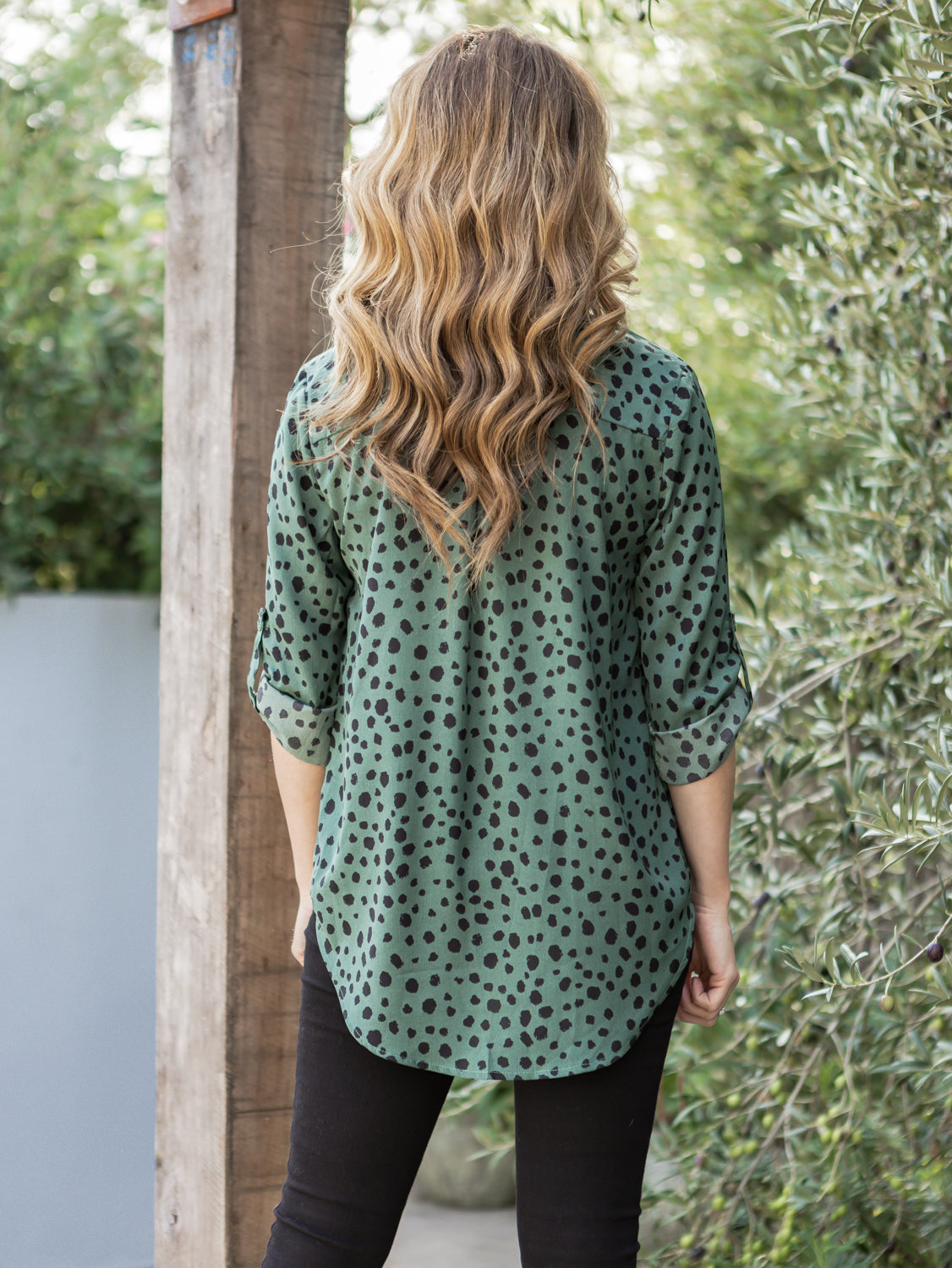 Tilly Shirt - Green Leopard
