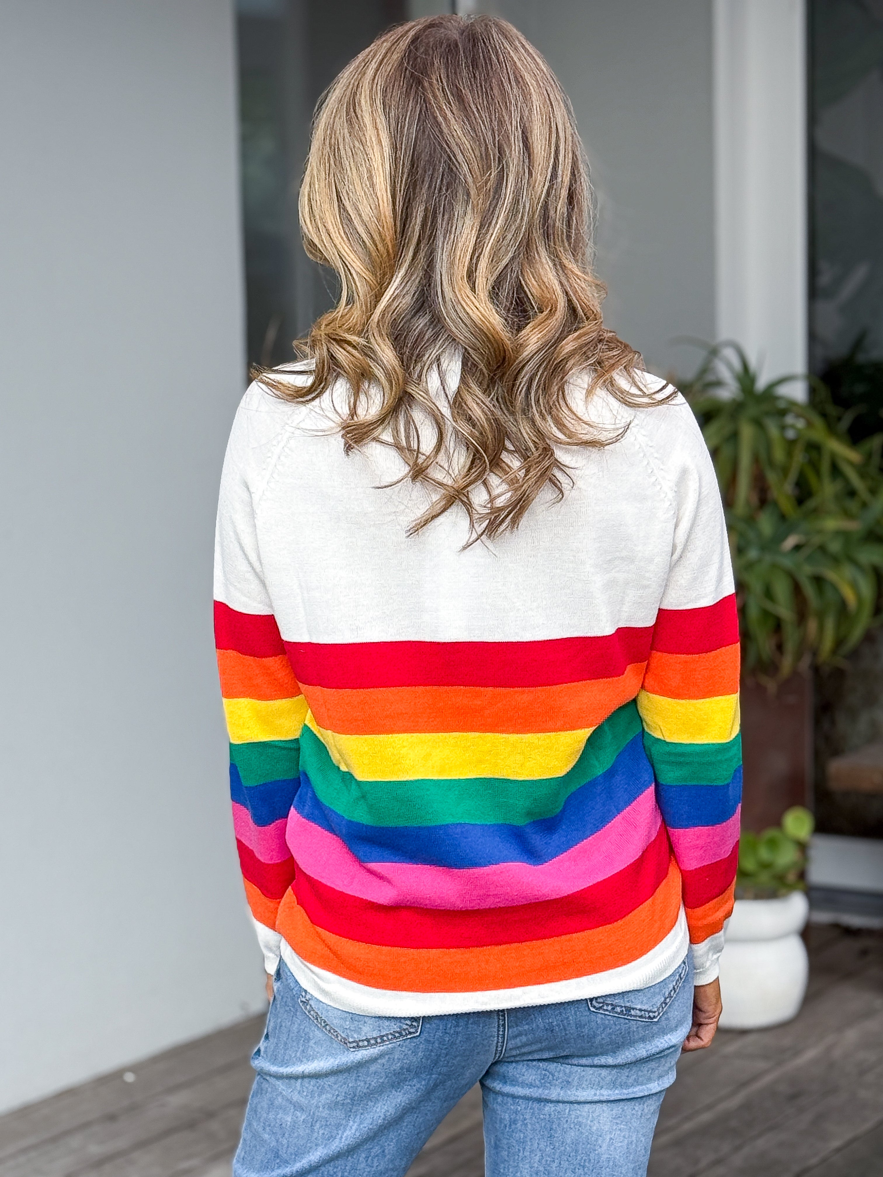 Florida Stripe Jumper - Rainbow