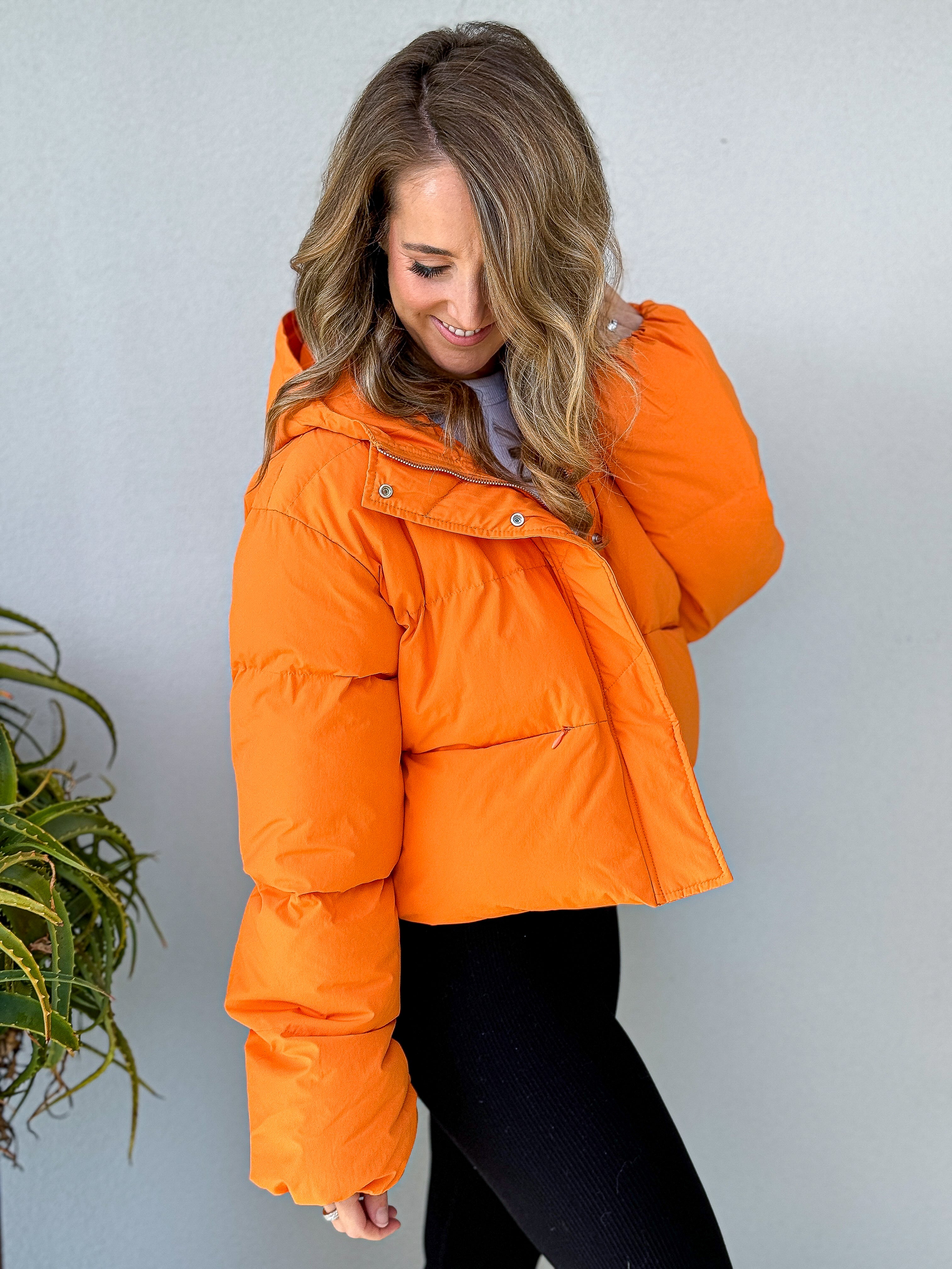 Grace Puffer Jacket - Orange