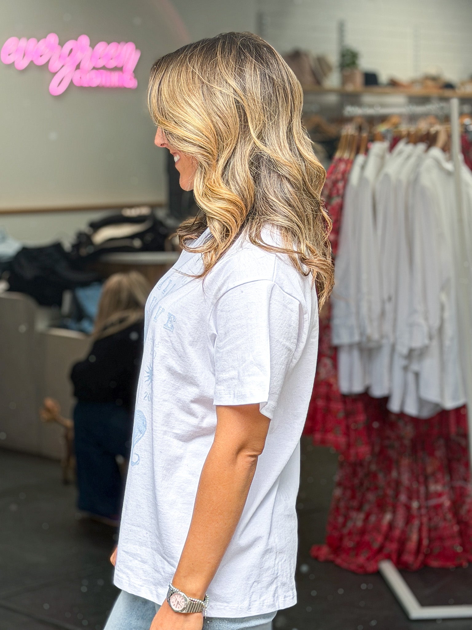 Giddy up Relaxed Tee - White